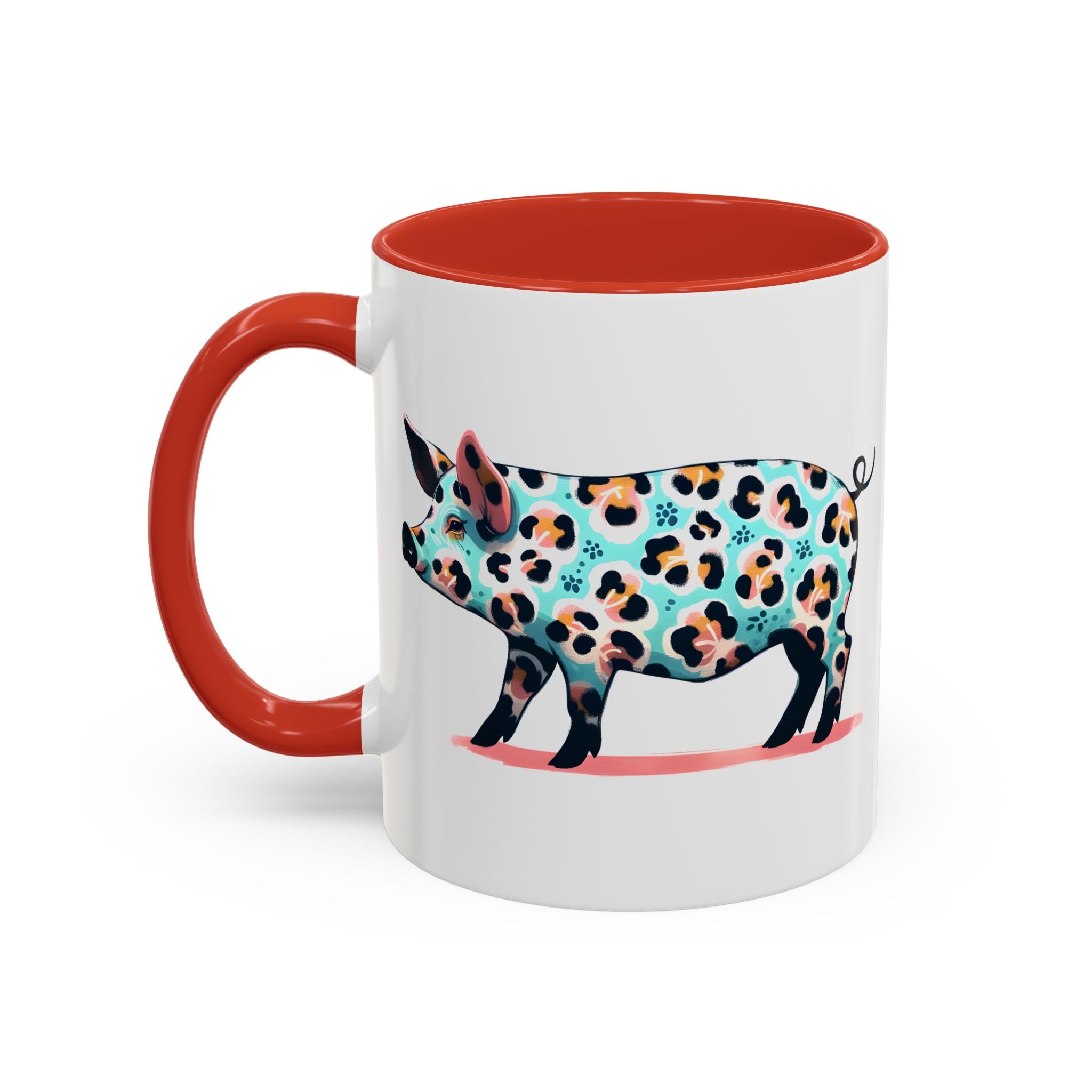Playful Leopard Print Accent Coffee Mug | Unique Gift for Animal Lovers, Kitchen Decor, Tea Lovers, Birthday Present, Personalized Mug