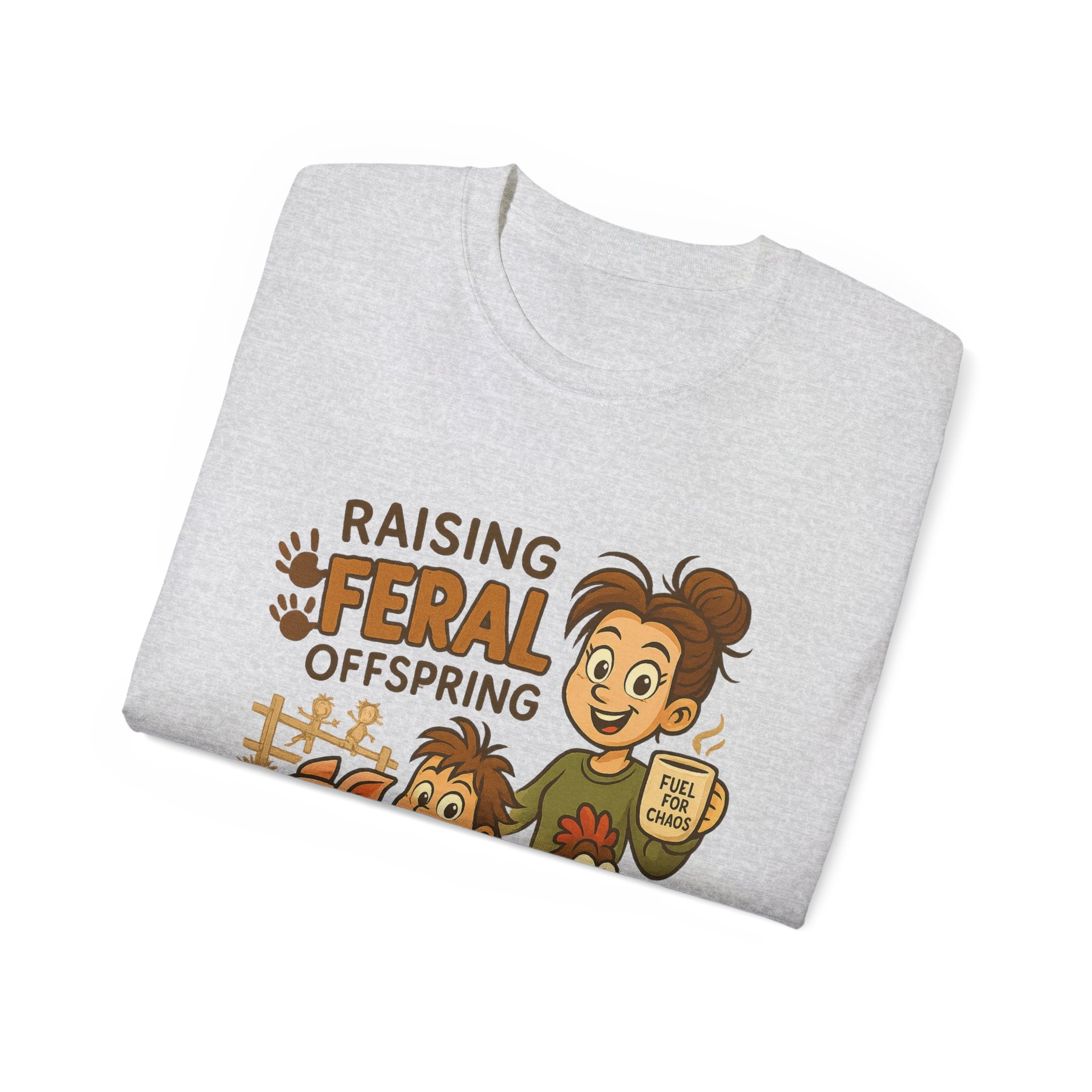 Feral Offspring Tee, Fun Unisex Shirt, Cute Animal Gift, Eco-Friendly Cotton T-Shirt, Perfect for Parents and Kids, Casual Wear