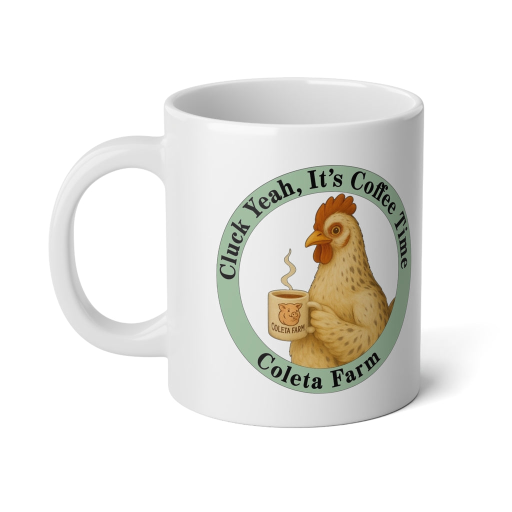2 different sides Cozy Farmhouse Jumbo Mug, 20oz | Perfect for Coffee Lovers | Rustic Home Decor | Farm-Themed Gift | Coffee Time Mug, Kitchen Essentials