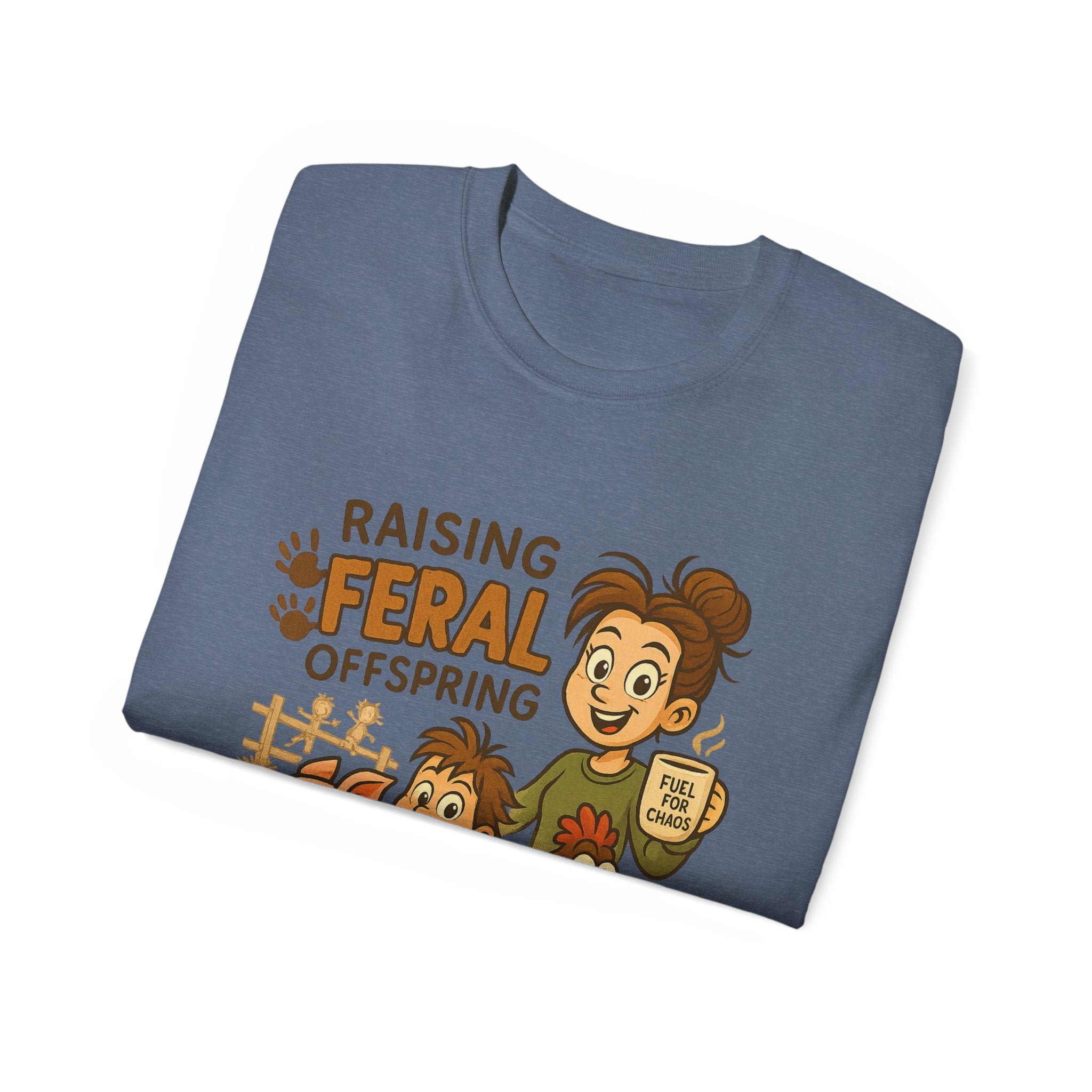Feral Offspring Tee, Fun Unisex Shirt, Cute Animal Gift, Eco-Friendly Cotton T-Shirt, Perfect for Parents and Kids, Casual Wear