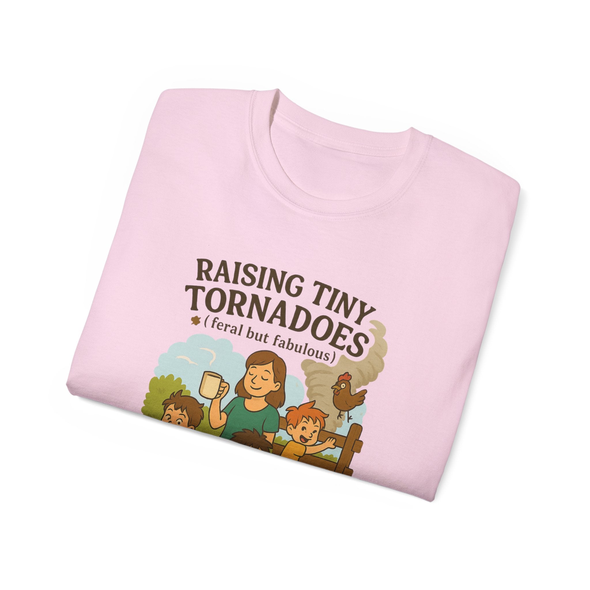 Unisex Ultra Cotton Tee: Raising Tiny Tornadoes, Fun Parenting Shirt, Coffee Lovers Gift, Family Humor T-Shirt, Fabulously Feral Kids [...]