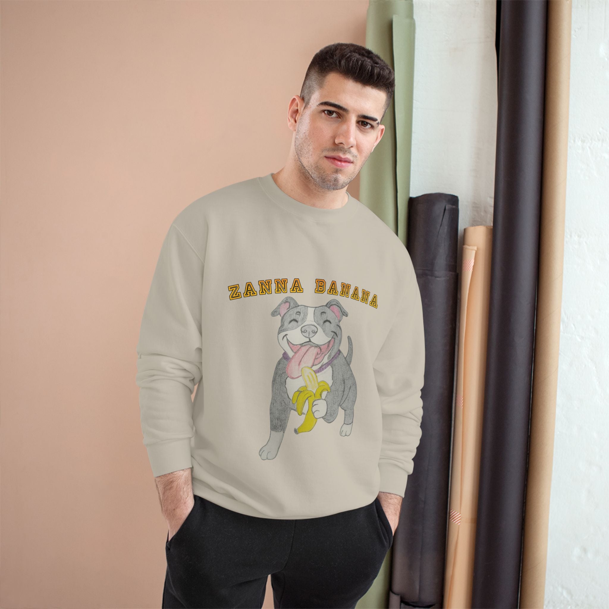 Champion Sweatshirt with Cute Dog Design, Cozy Pet Lover Gift, Funny Dog Sweatshirt, Perfect for Birthdays and Casual Wear