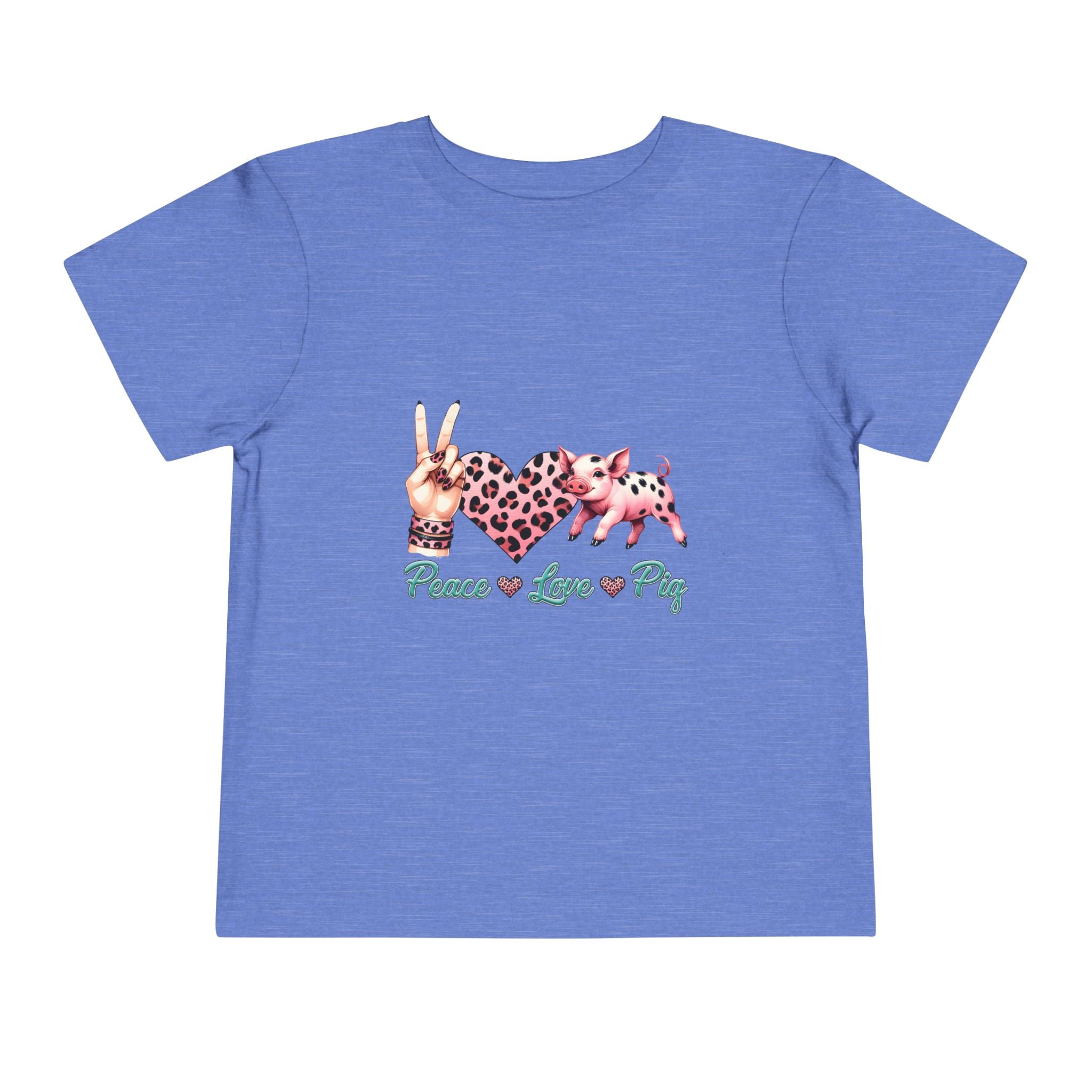 Toddler Peace, Love & Pig Tee, Cute Kid's T-Shirt, Animal Lovers Gift, Birthday Outfit, Playful Graphic Tee