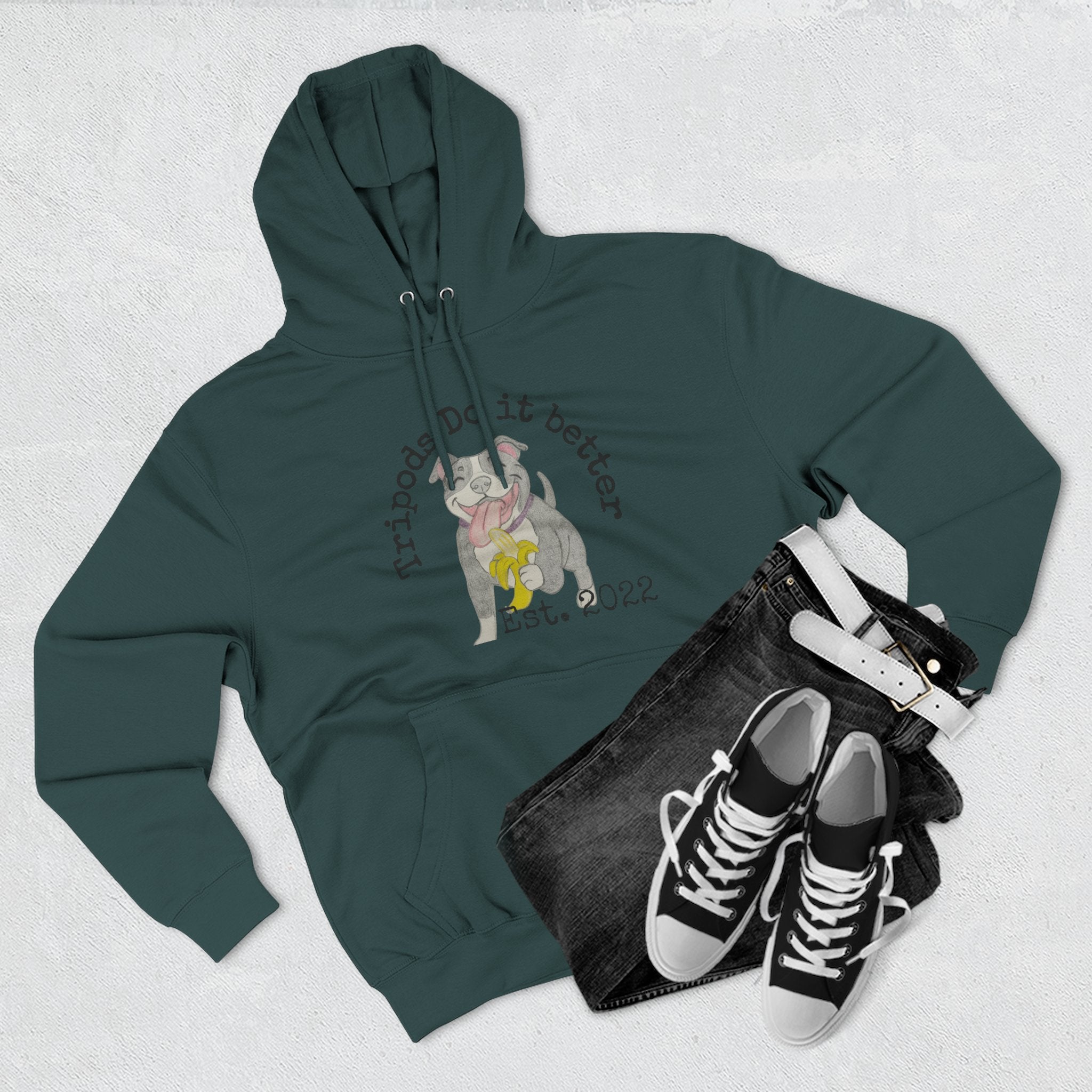 Three-Panel Fleece Hoodie - Perfect Gift for Animal Lovers, Cozy Comfort for Any Occasion, Celebrating Pets, Unique Pet Tribute [...]