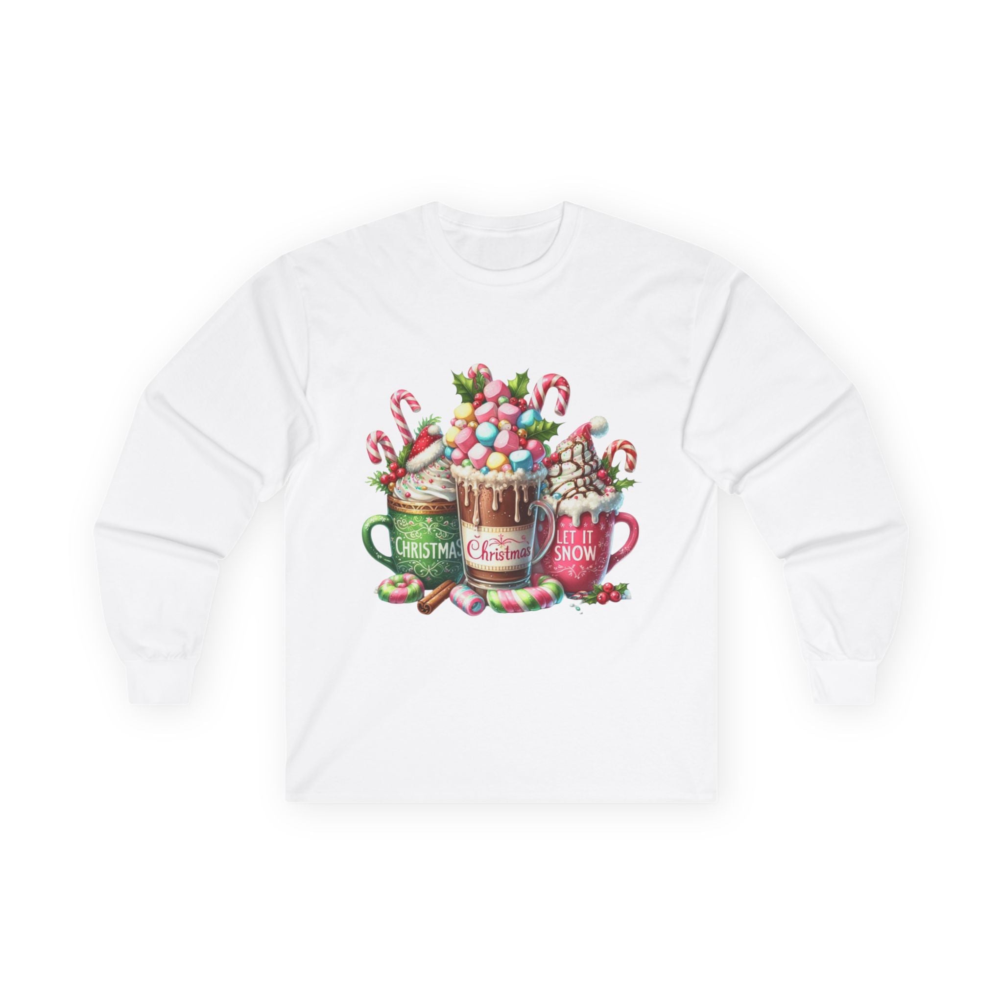 Christmas Hot Chocolate Long Sleeve Tee, Cozy Winter Shirt, Holiday Gift, Seasonal Apparel, Festive Tee, Winter Celebrations, Unisex [...]