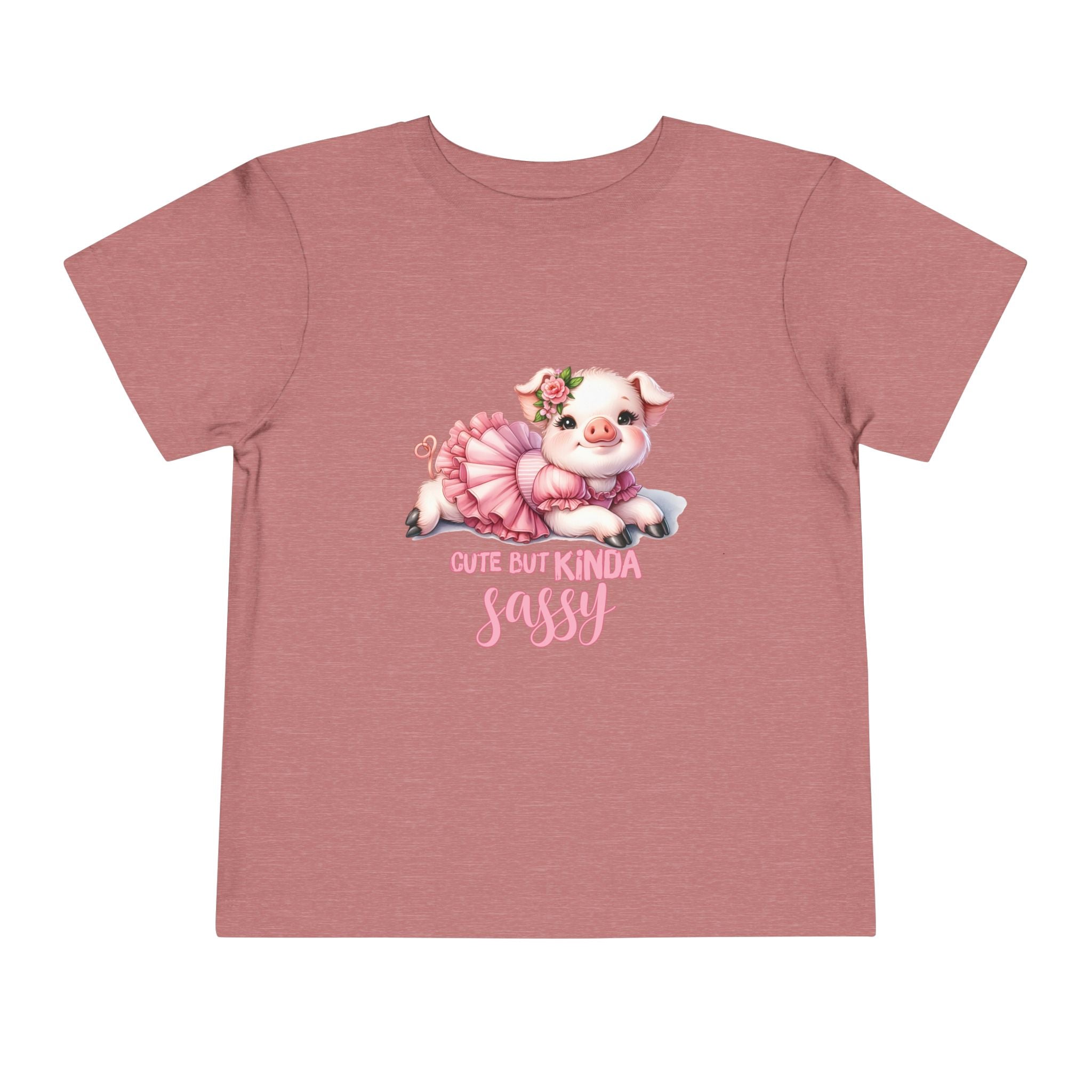 Sassy Pig Toddler Tee, Cute Kids T-Shirt, Birthday Gift, Toddler Apparel, Funny Animal Shirt, Playful Baby Tee
