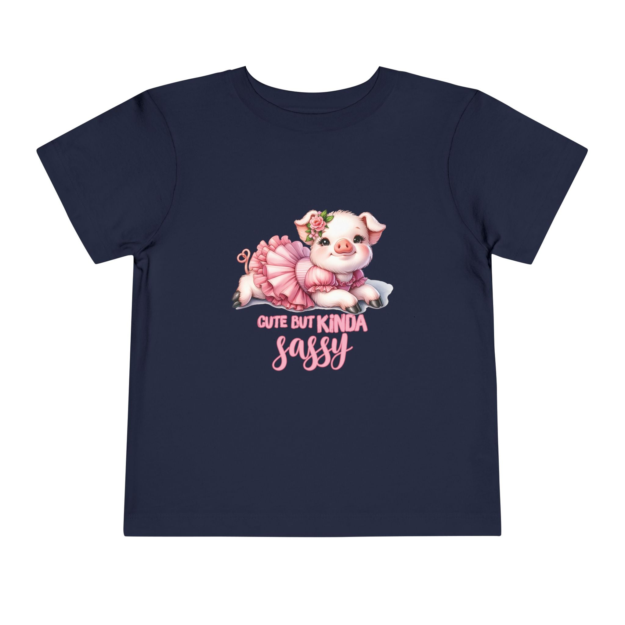 Sassy Pig Toddler Tee, Cute Kids T-Shirt, Birthday Gift, Toddler Apparel, Funny Animal Shirt, Playful Baby Tee