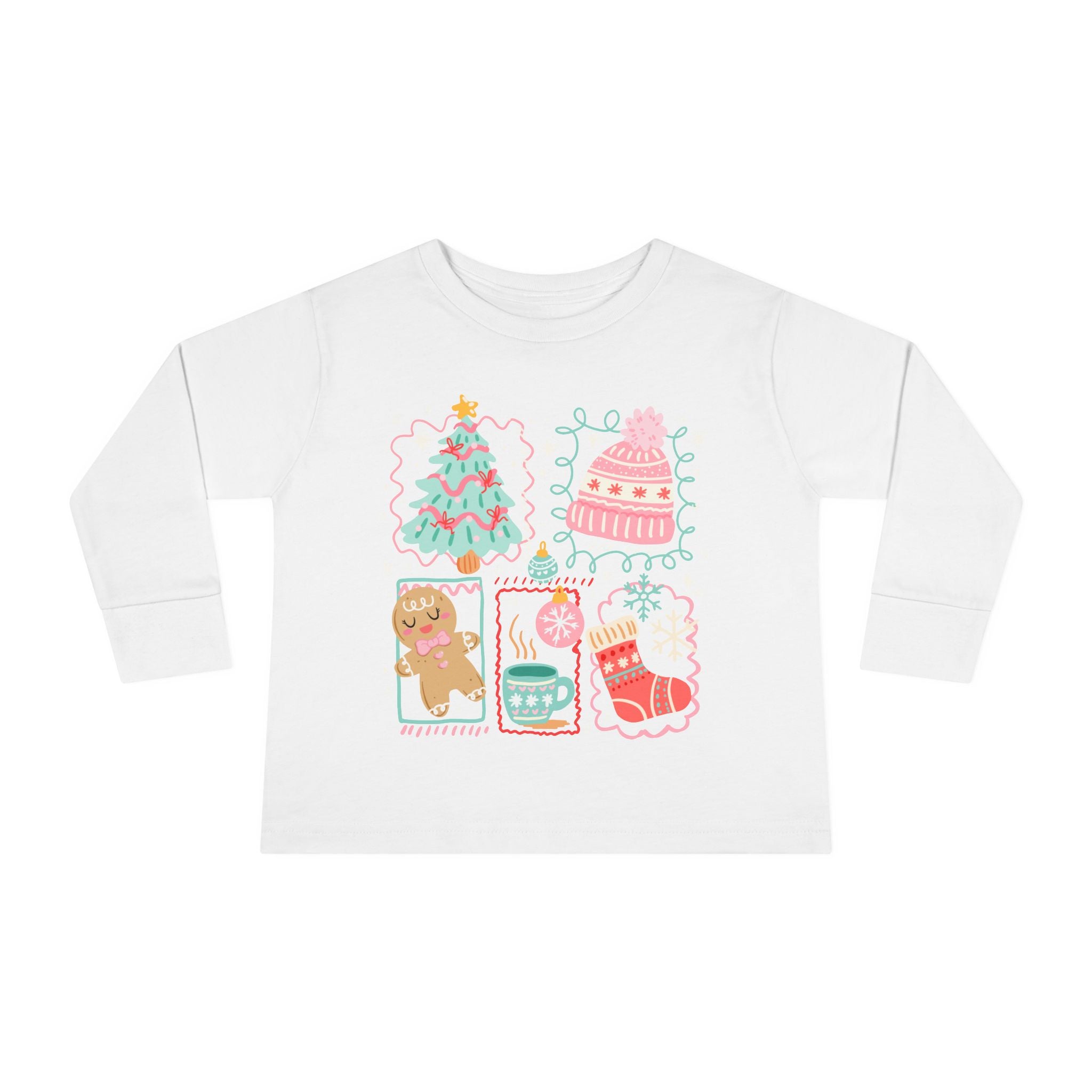 Cozy Holiday Toddler Tee, Christmas Shirt, Winter Long Sleeve, Cute Kids Apparel, Perfect Gift for Kids
