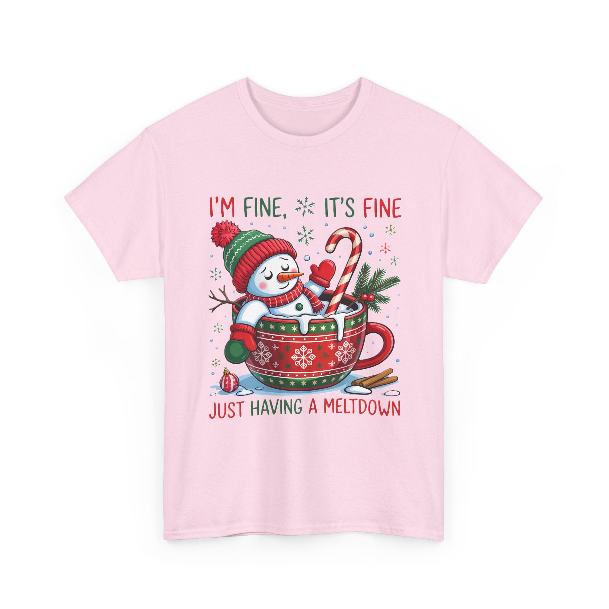 Snowman Meltdown Christmas Tee, Funny Tee, Holiday Gift, Winter Shirt, Unisex Cotton T-Shirt