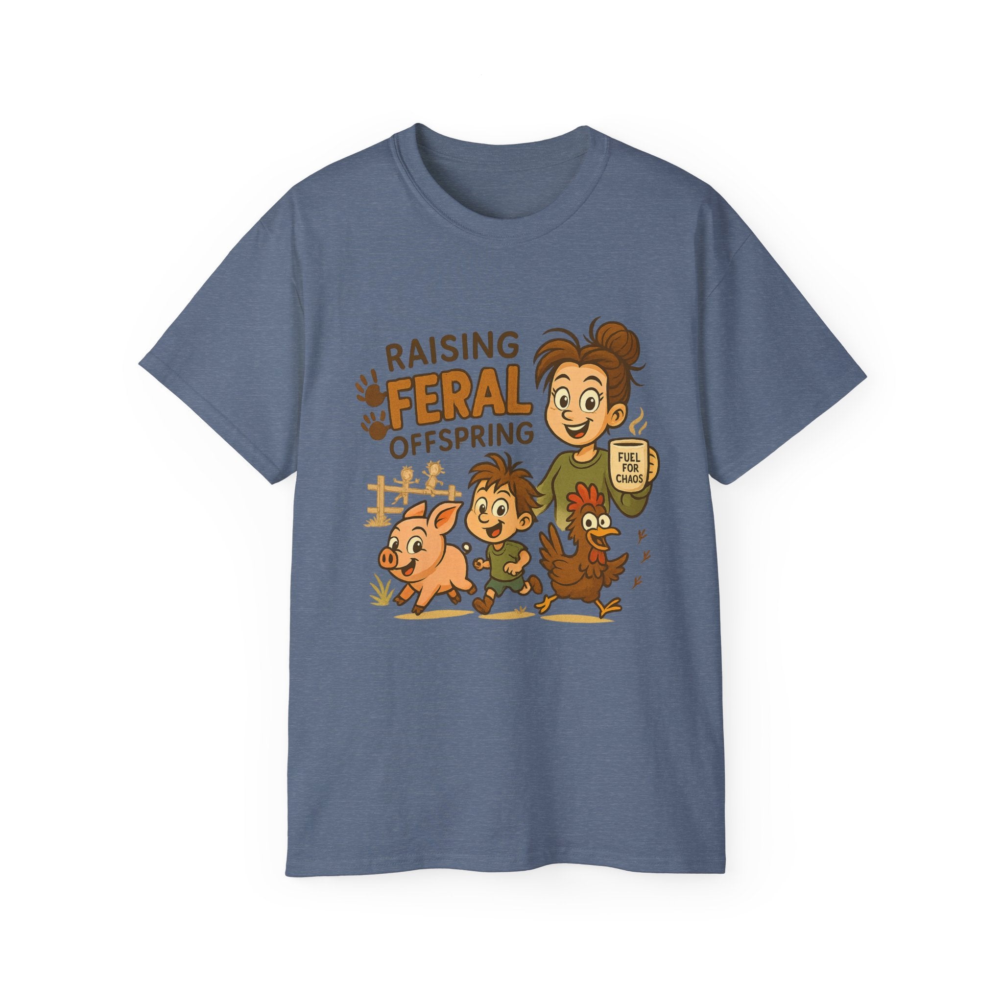 Feral Offspring Tee, Fun Unisex Shirt, Cute Animal Gift, Eco-Friendly Cotton T-Shirt, Perfect for Parents and Kids, Casual Wear