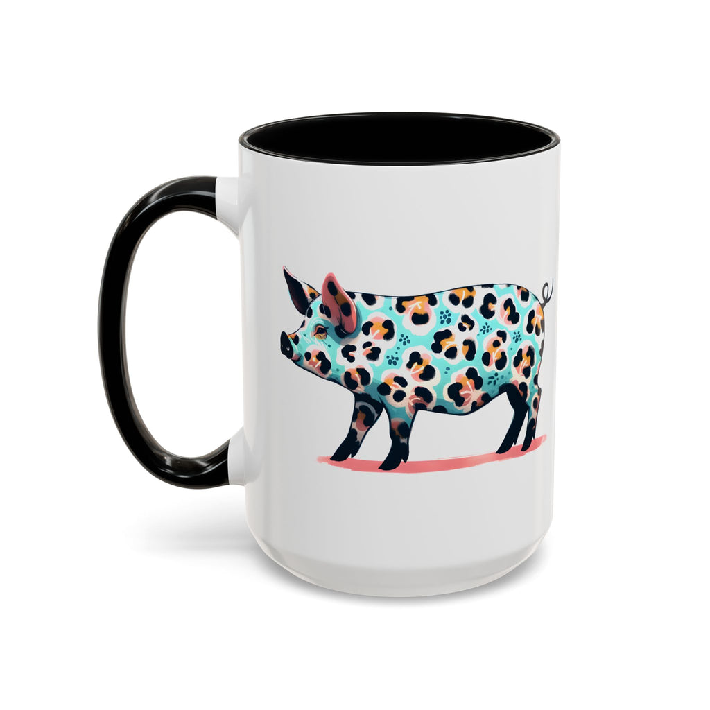 Playful Leopard Print Accent Coffee Mug | Unique Gift for Animal Lovers, Kitchen Decor, Tea Lovers, Birthday Present, Personalized Mug