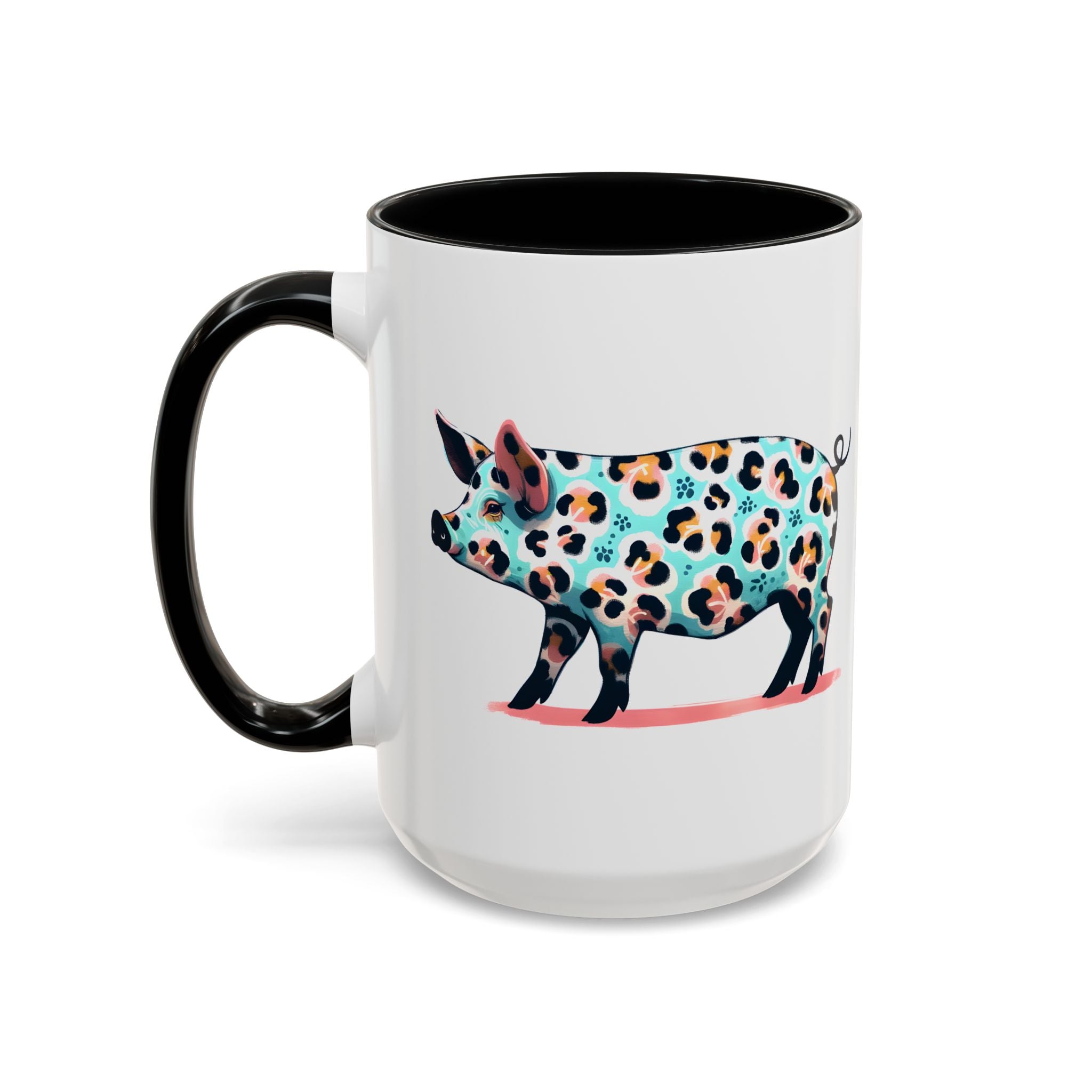 Playful Leopard Print Accent Coffee Mug | Unique Gift for Animal Lovers, Kitchen Decor, Tea Lovers, Birthday Present, Personalized Mug