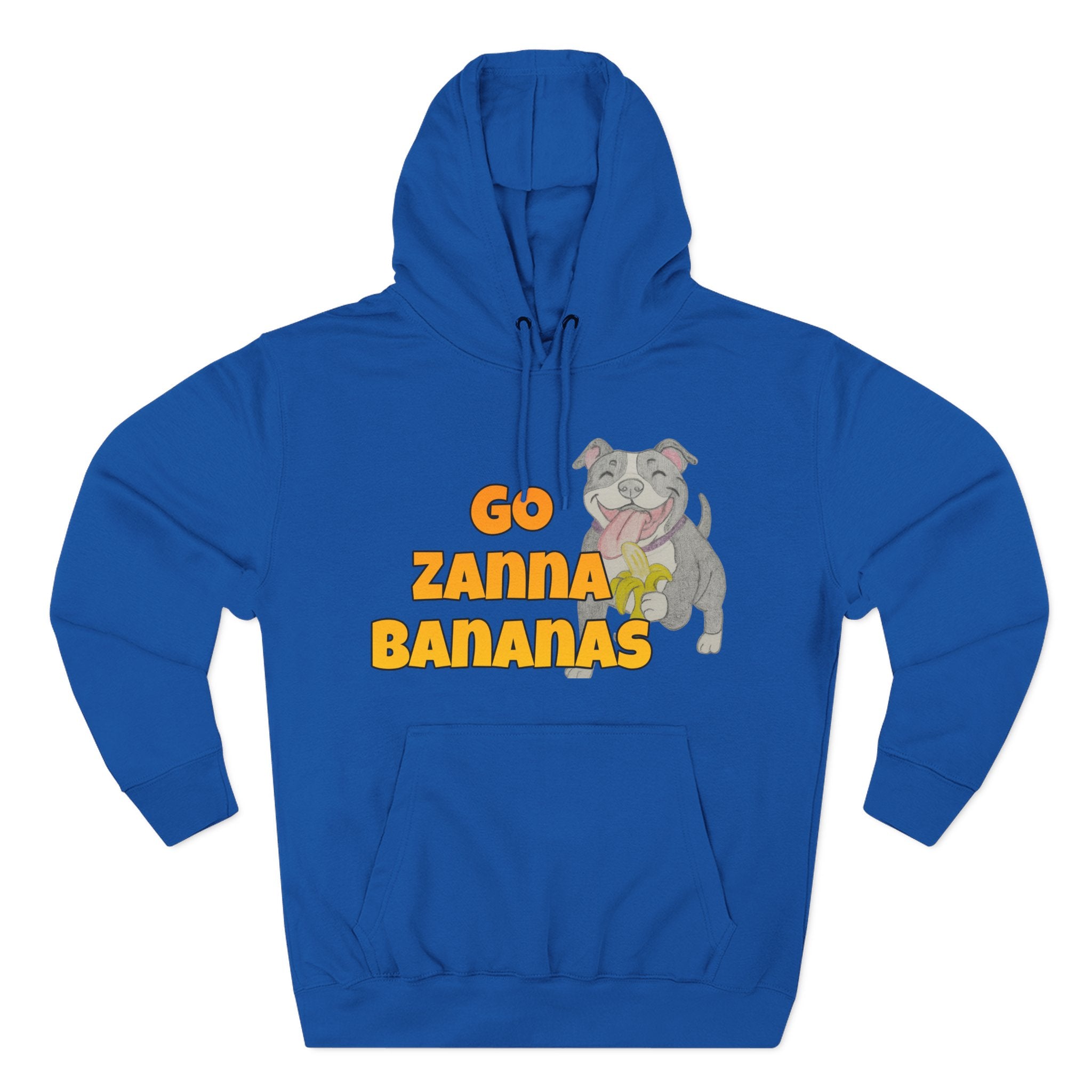 Go Zanna Bananas Fleece Hoodie, Funny Pet Lover Gift, Cozy Sweatshirt for Dog Owners, Perfect for Casual Wear, Great for Birthdays