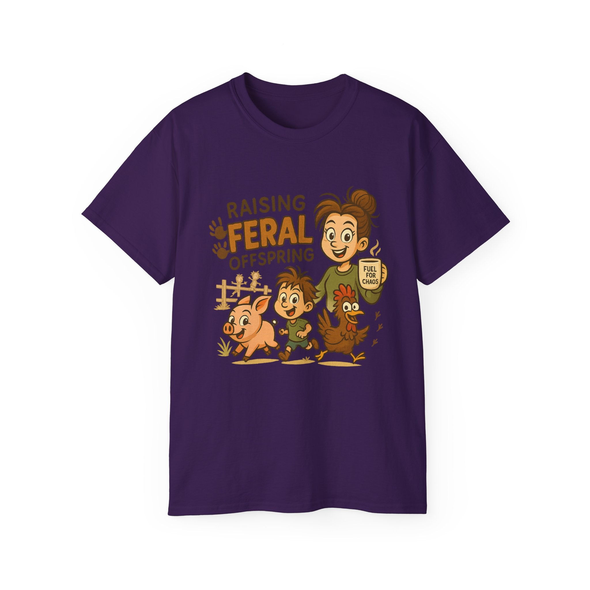 Feral Offspring Tee, Fun Unisex Shirt, Cute Animal Gift, Eco-Friendly Cotton T-Shirt, Perfect for Parents and Kids, Casual Wear