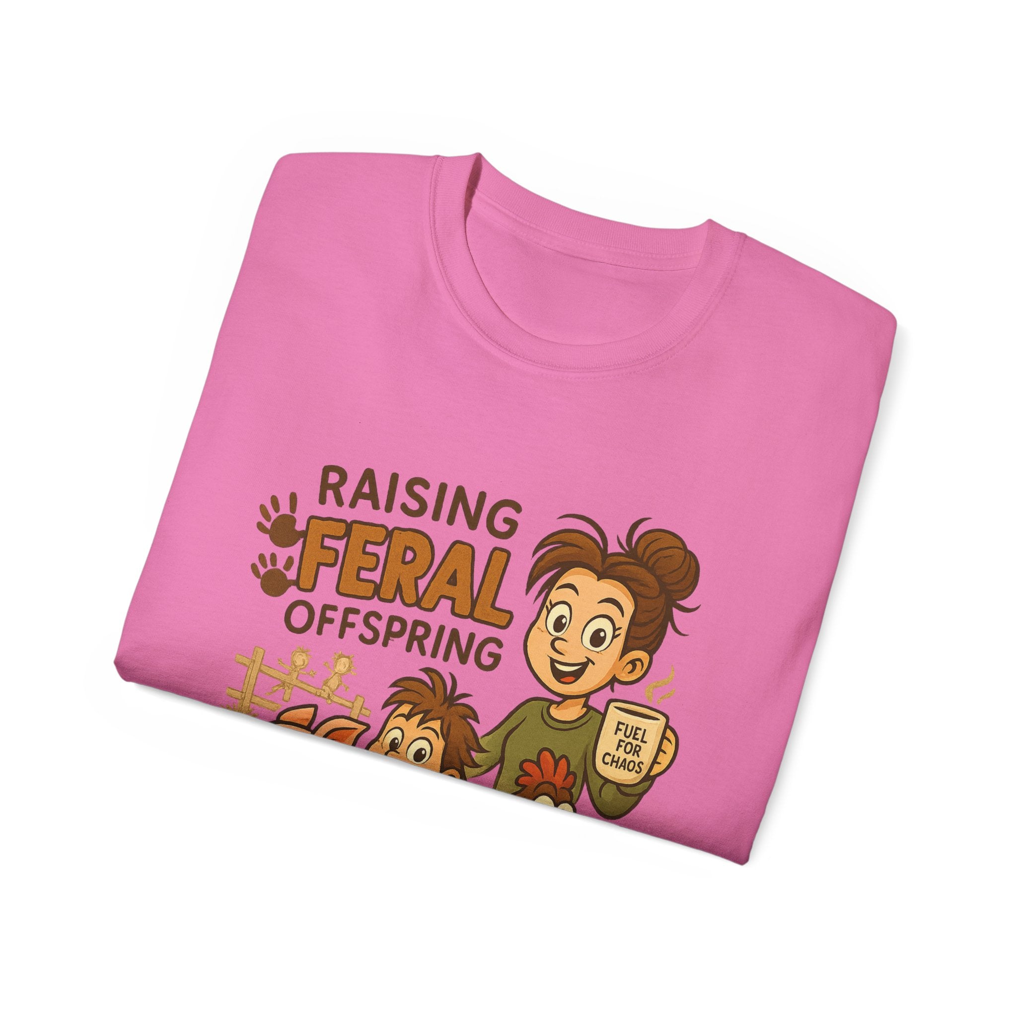 Feral Offspring Tee, Fun Unisex Shirt, Cute Animal Gift, Eco-Friendly Cotton T-Shirt, Perfect for Parents and Kids, Casual Wear