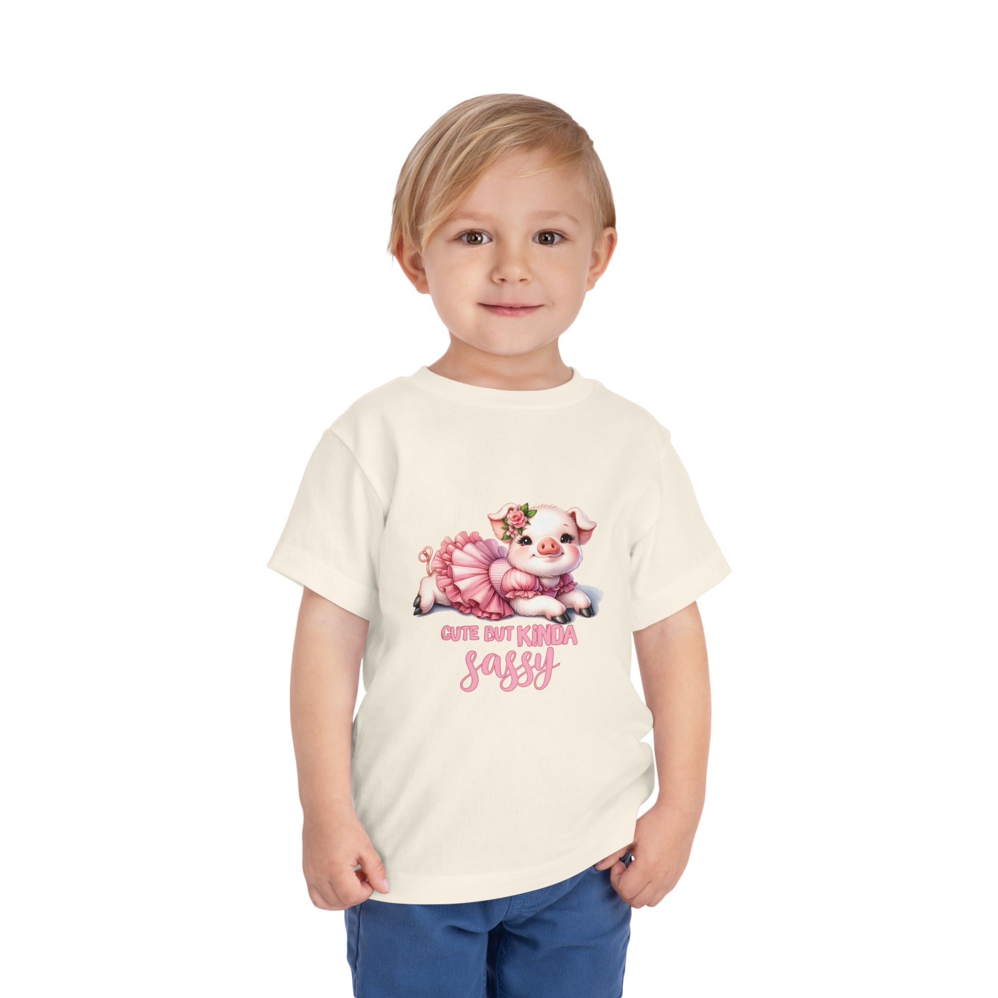 Sassy Pig Toddler Tee, Cute Kids T-Shirt, Birthday Gift, Toddler Apparel, Funny Animal Shirt, Playful Baby Tee