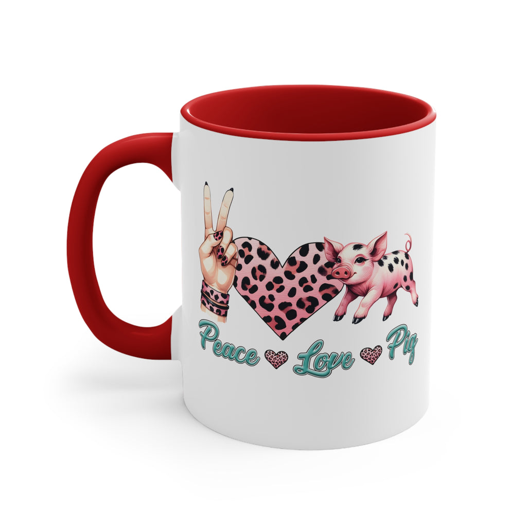 Cute Piggy Accent Mugs - Perfect for Coffee Lovers, Animal Lovers, Gifts, Tea Time, Kitchen Decor