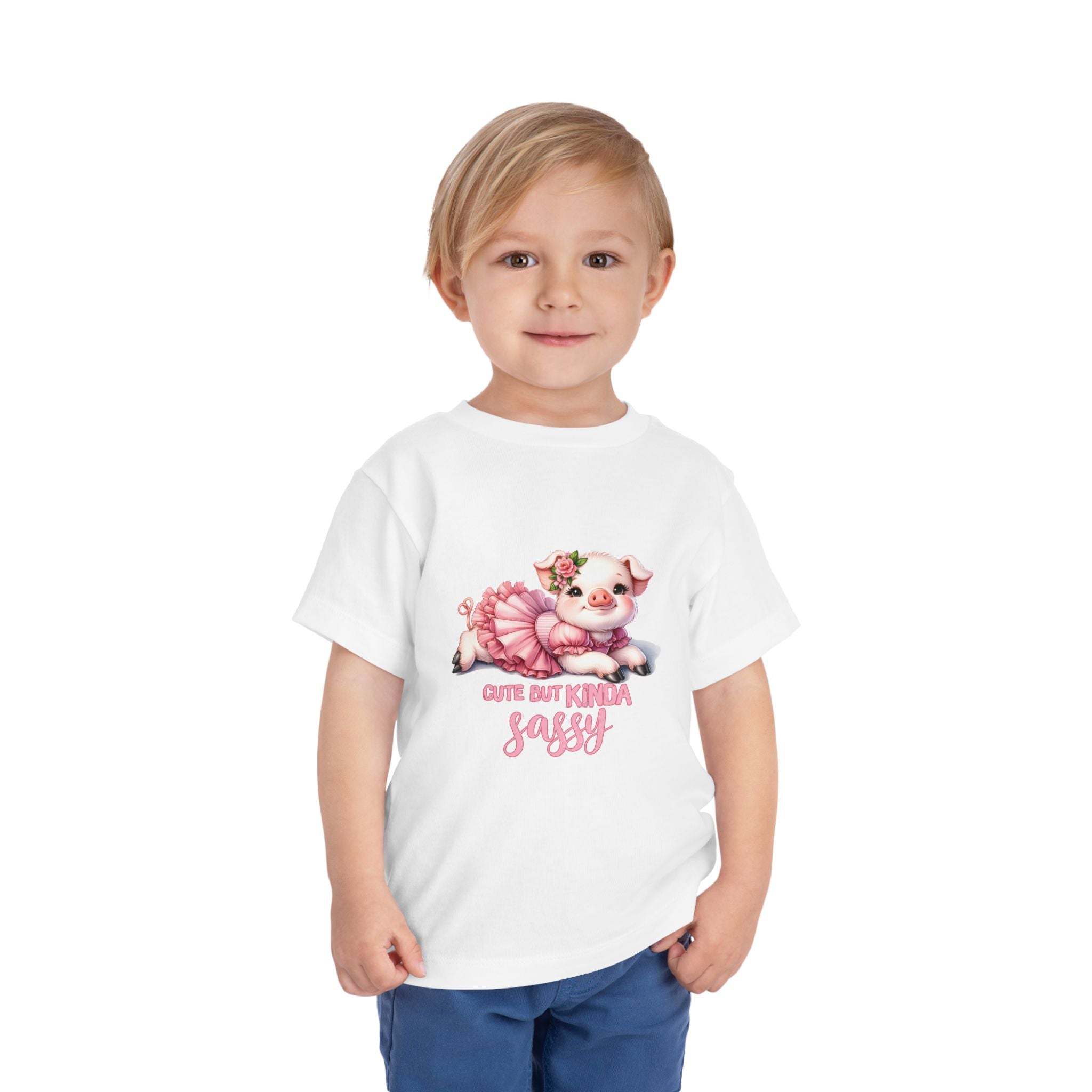 Sassy Pig Toddler Tee, Cute Kids T-Shirt, Birthday Gift, Toddler Apparel, Funny Animal Shirt, Playful Baby Tee