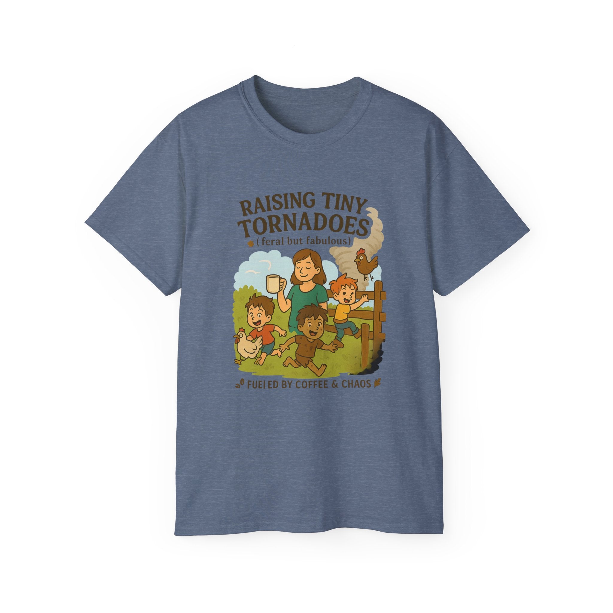 Unisex Ultra Cotton Tee: Raising Tiny Tornadoes, Fun Parenting Shirt, Coffee Lovers Gift, Family Humor T-Shirt, Fabulously Feral Kids [...]
