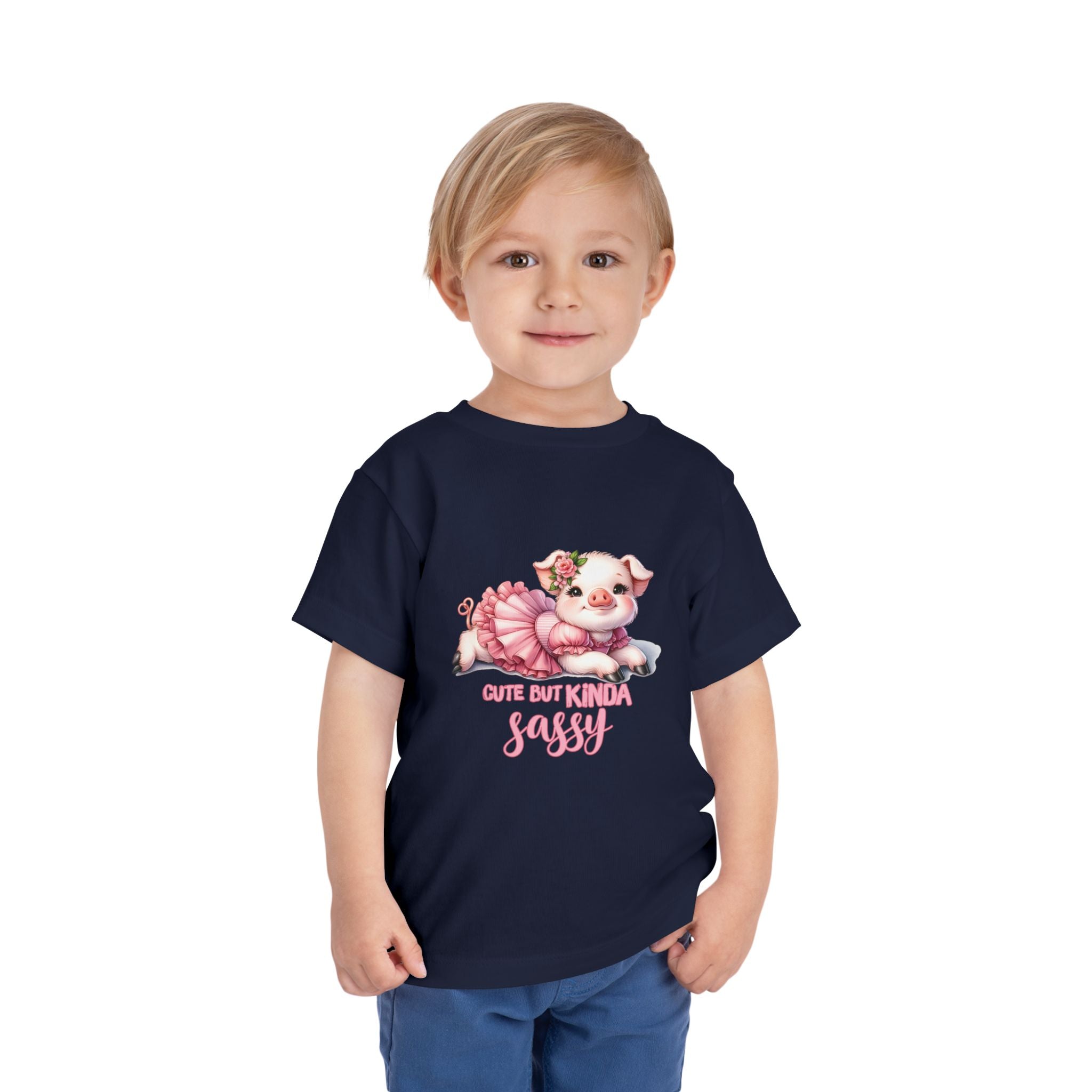 Sassy Pig Toddler Tee, Cute Kids T-Shirt, Birthday Gift, Toddler Apparel, Funny Animal Shirt, Playful Baby Tee