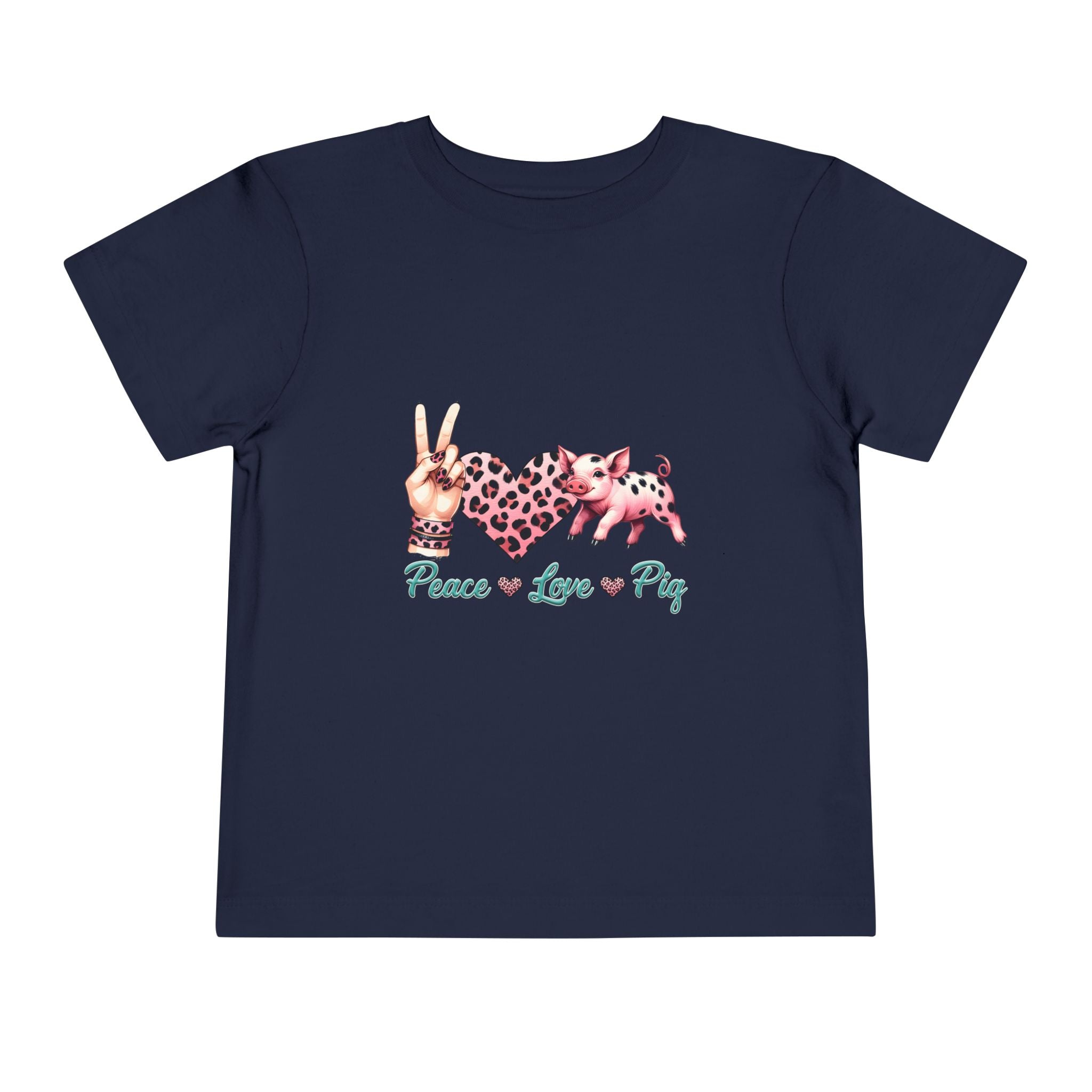 Toddler Peace, Love & Pig Tee, Cute Kid's T-Shirt, Animal Lovers Gift, Birthday Outfit, Playful Graphic Tee