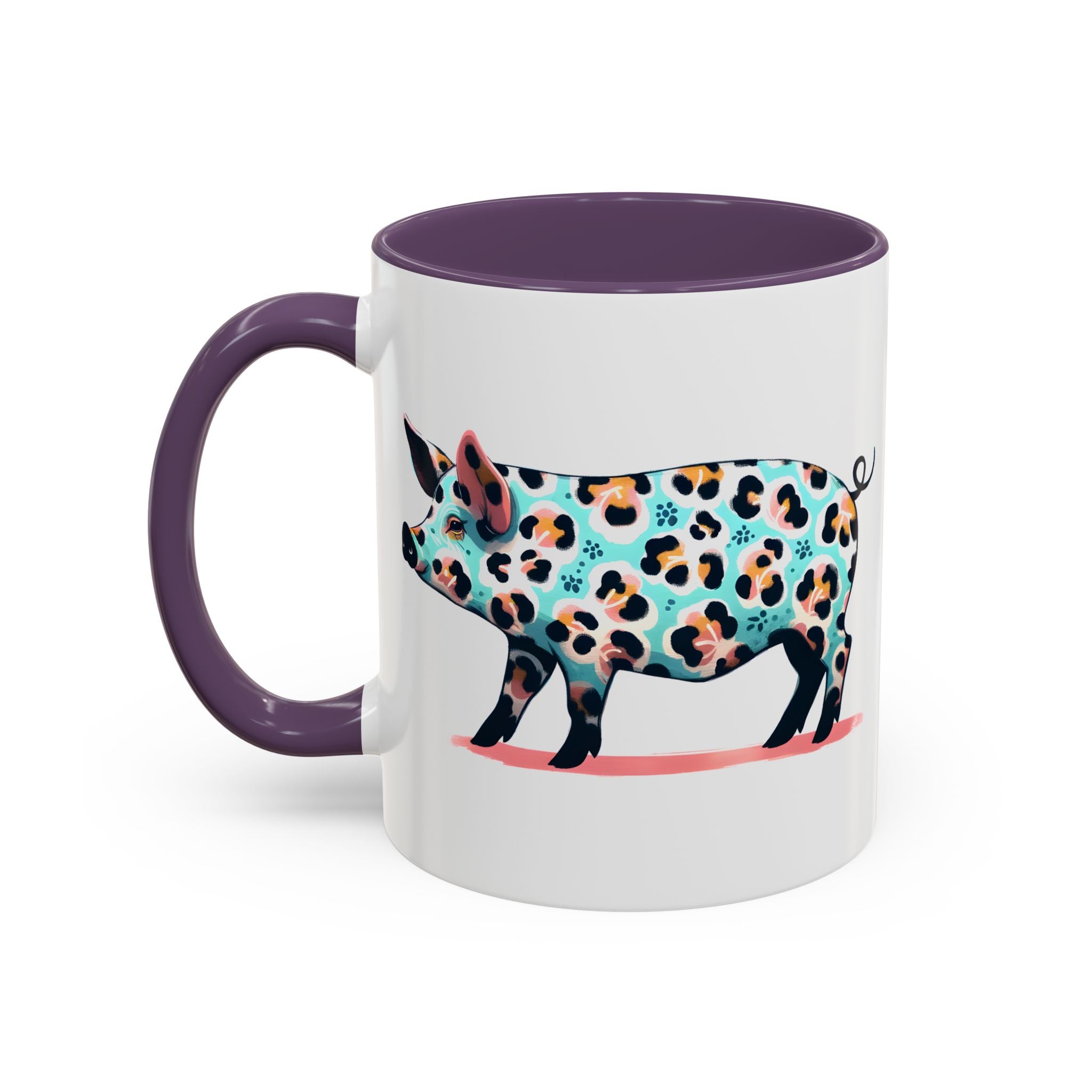 Playful Leopard Print Accent Coffee Mug | Unique Gift for Animal Lovers, Kitchen Decor, Tea Lovers, Birthday Present, Personalized Mug