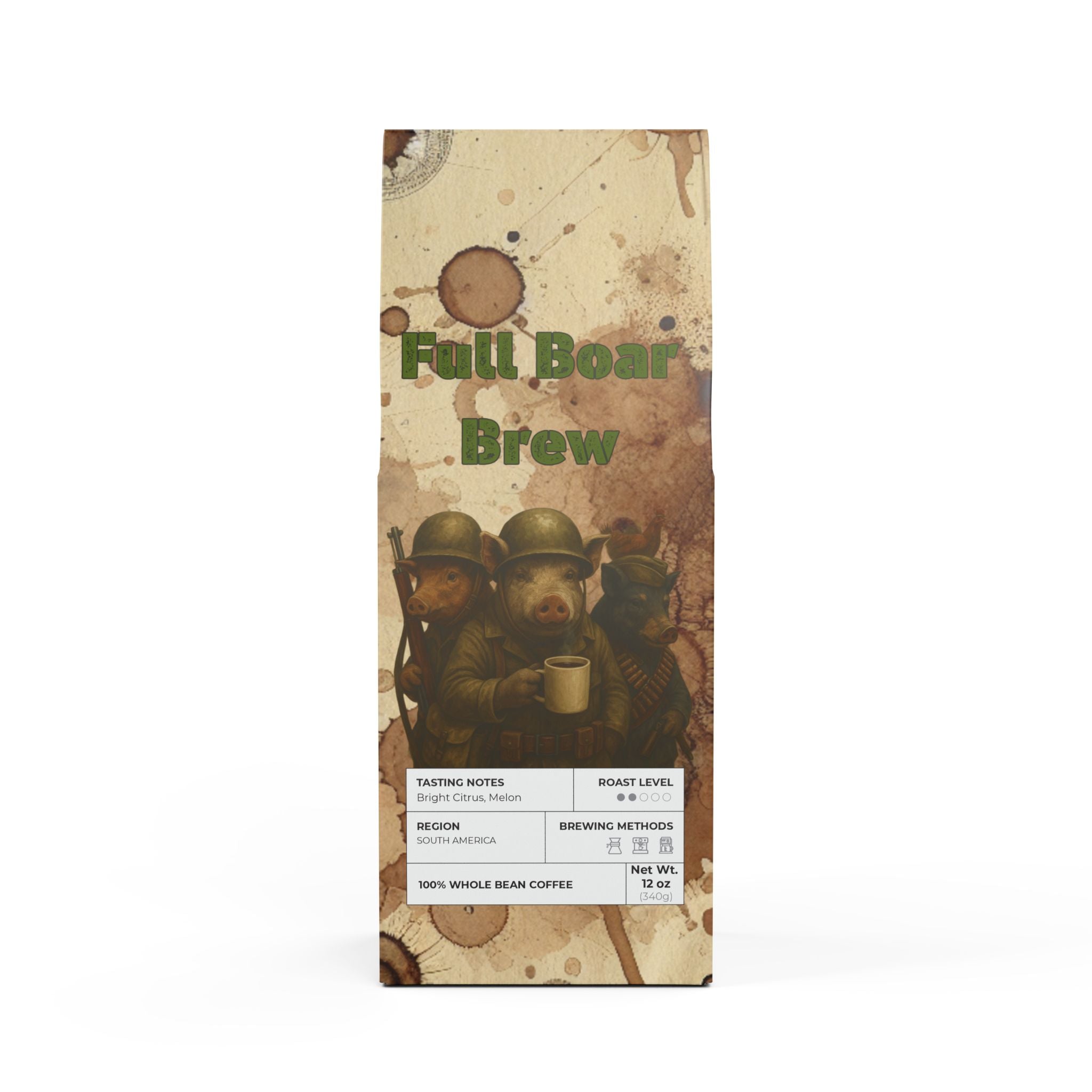 Full Boar Brew: Colombia Single Origin Coffee (Light-Medium Roast)