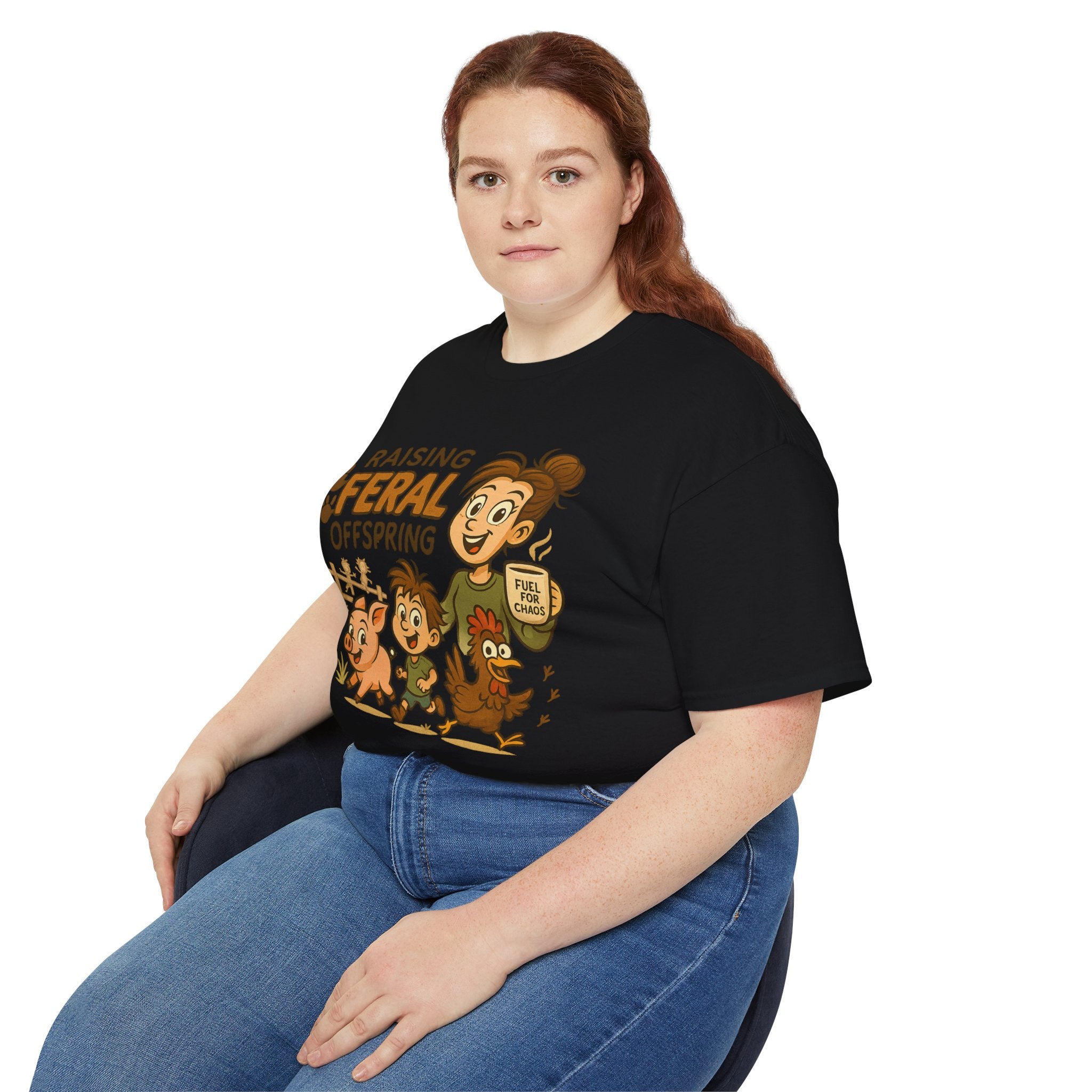 Feral Offspring Tee, Fun Unisex Shirt, Cute Animal Gift, Eco-Friendly Cotton T-Shirt, Perfect for Parents and Kids, Casual Wear