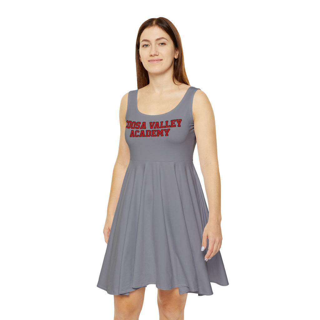Stylish Women's Skater Dress  Coosa Valley Academy Red Text
