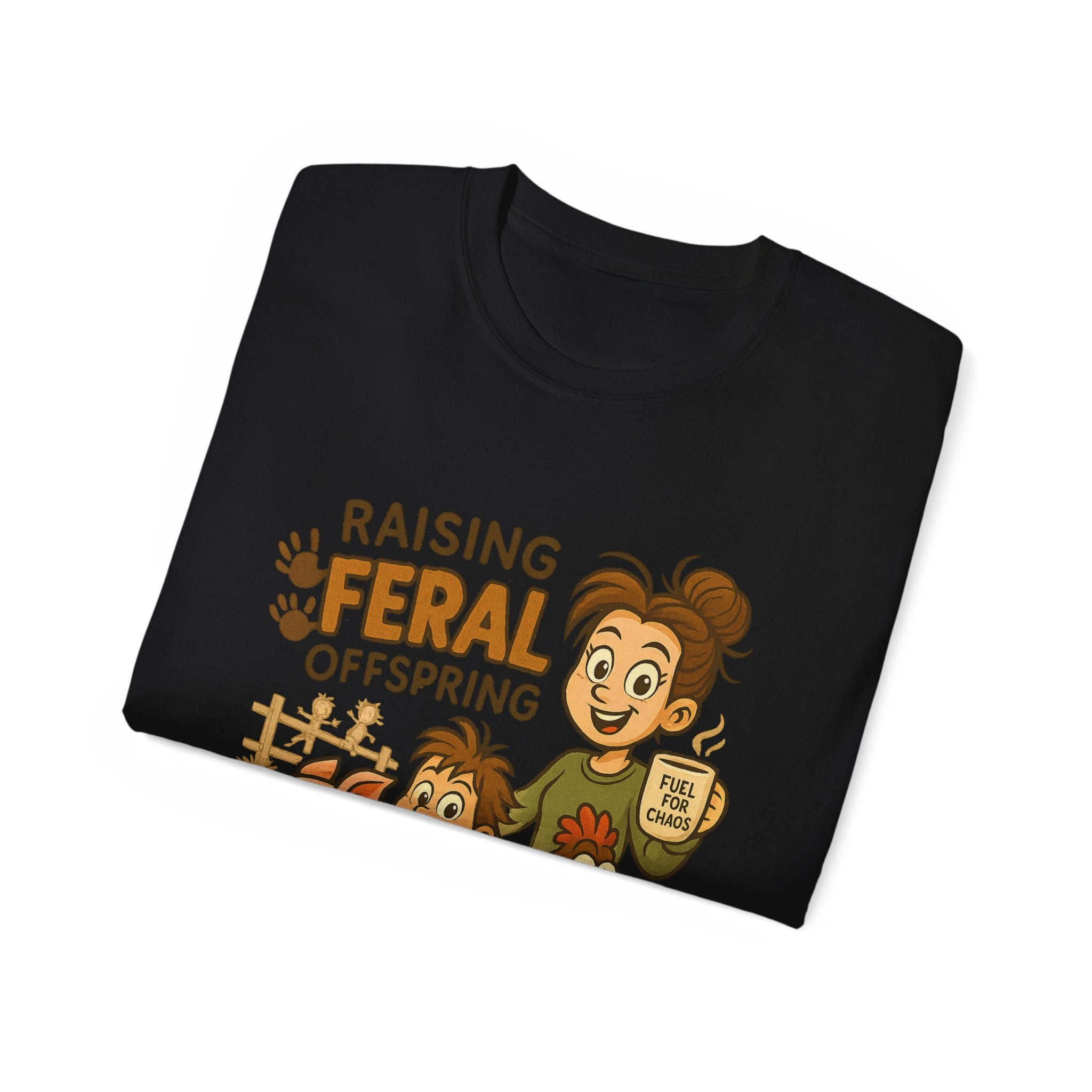 Feral Offspring Tee, Fun Unisex Shirt, Cute Animal Gift, Eco-Friendly Cotton T-Shirt, Perfect for Parents and Kids, Casual Wear