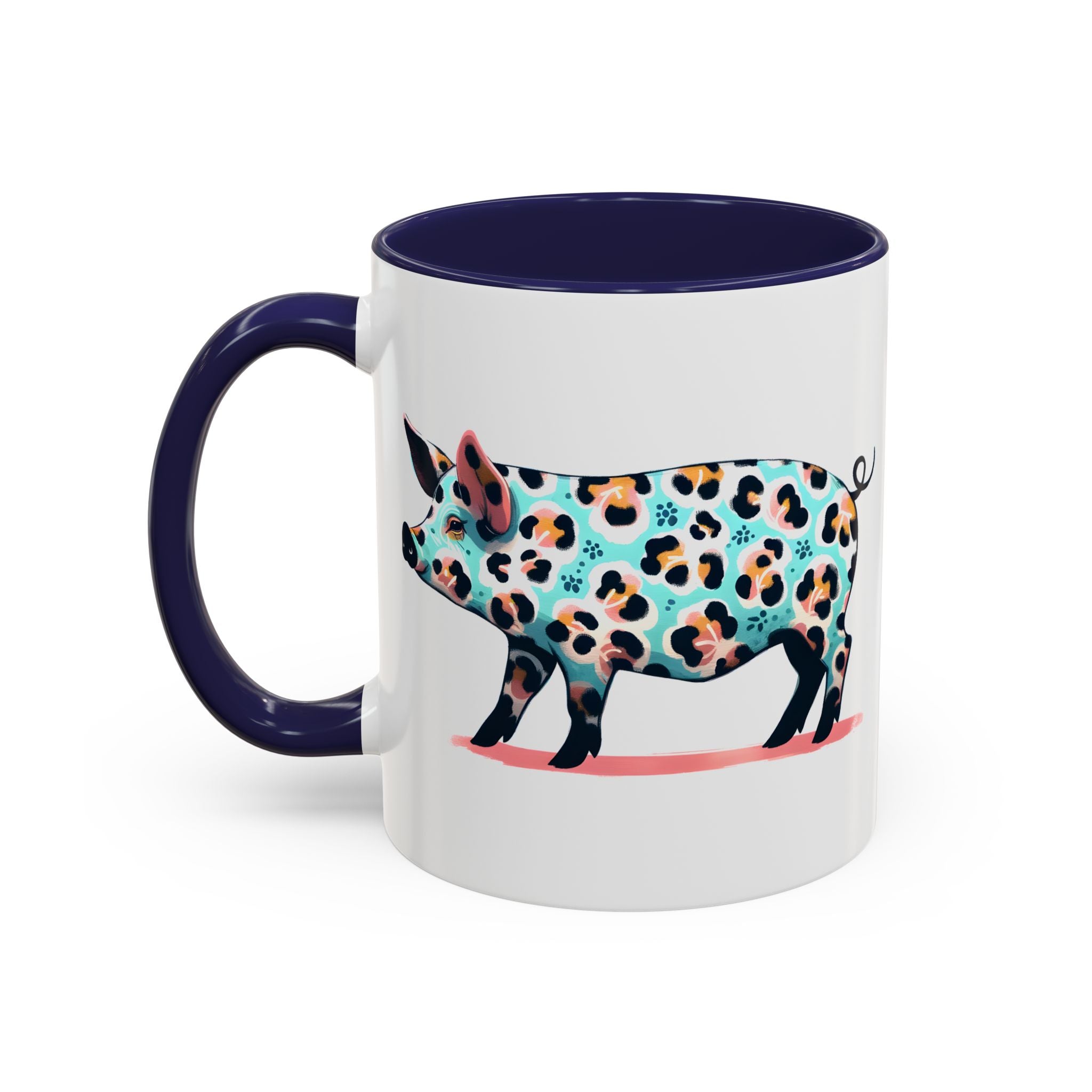 Playful Leopard Print Accent Coffee Mug | Unique Gift for Animal Lovers, Kitchen Decor, Tea Lovers, Birthday Present, Personalized Mug
