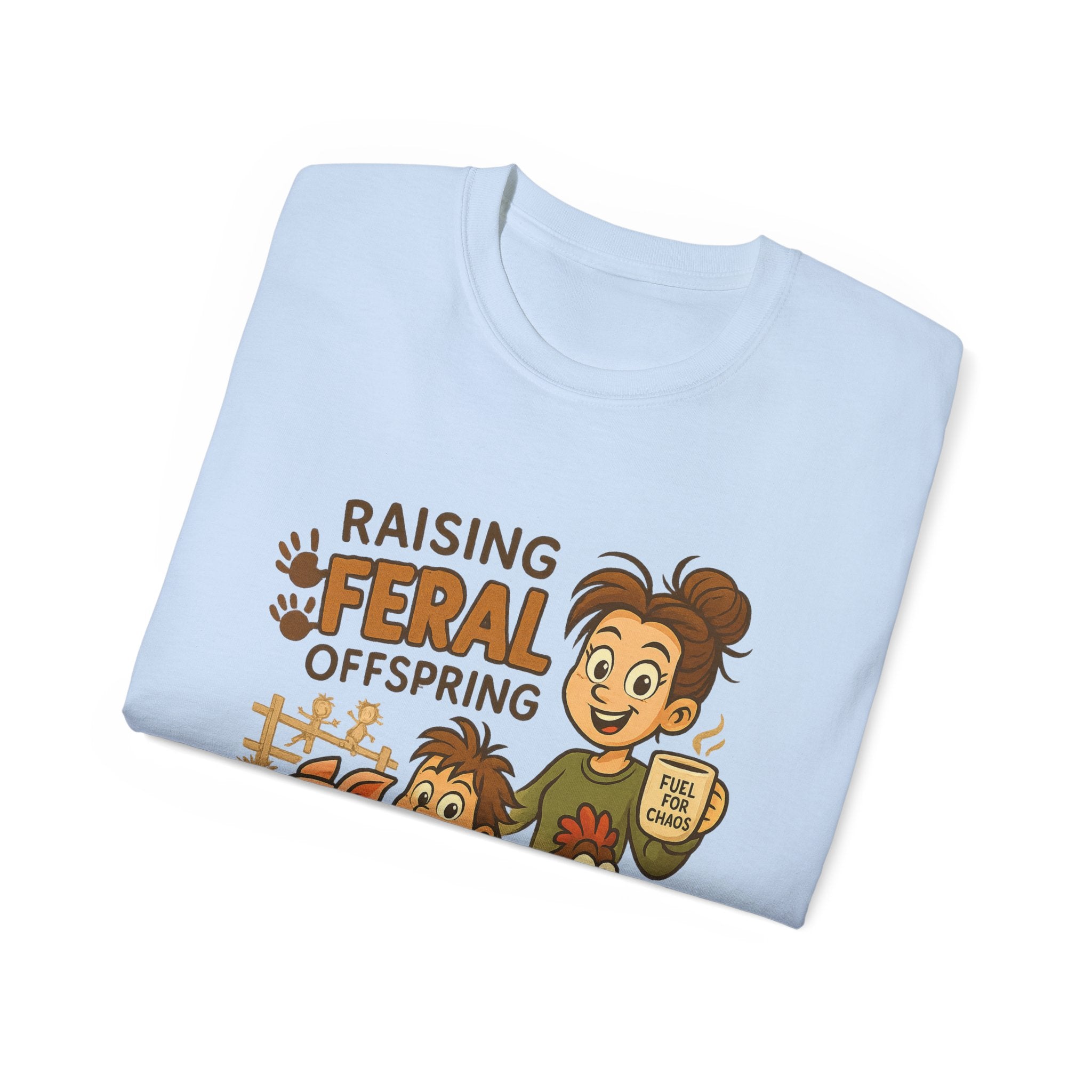 Feral Offspring Tee, Fun Unisex Shirt, Cute Animal Gift, Eco-Friendly Cotton T-Shirt, Perfect for Parents and Kids, Casual Wear