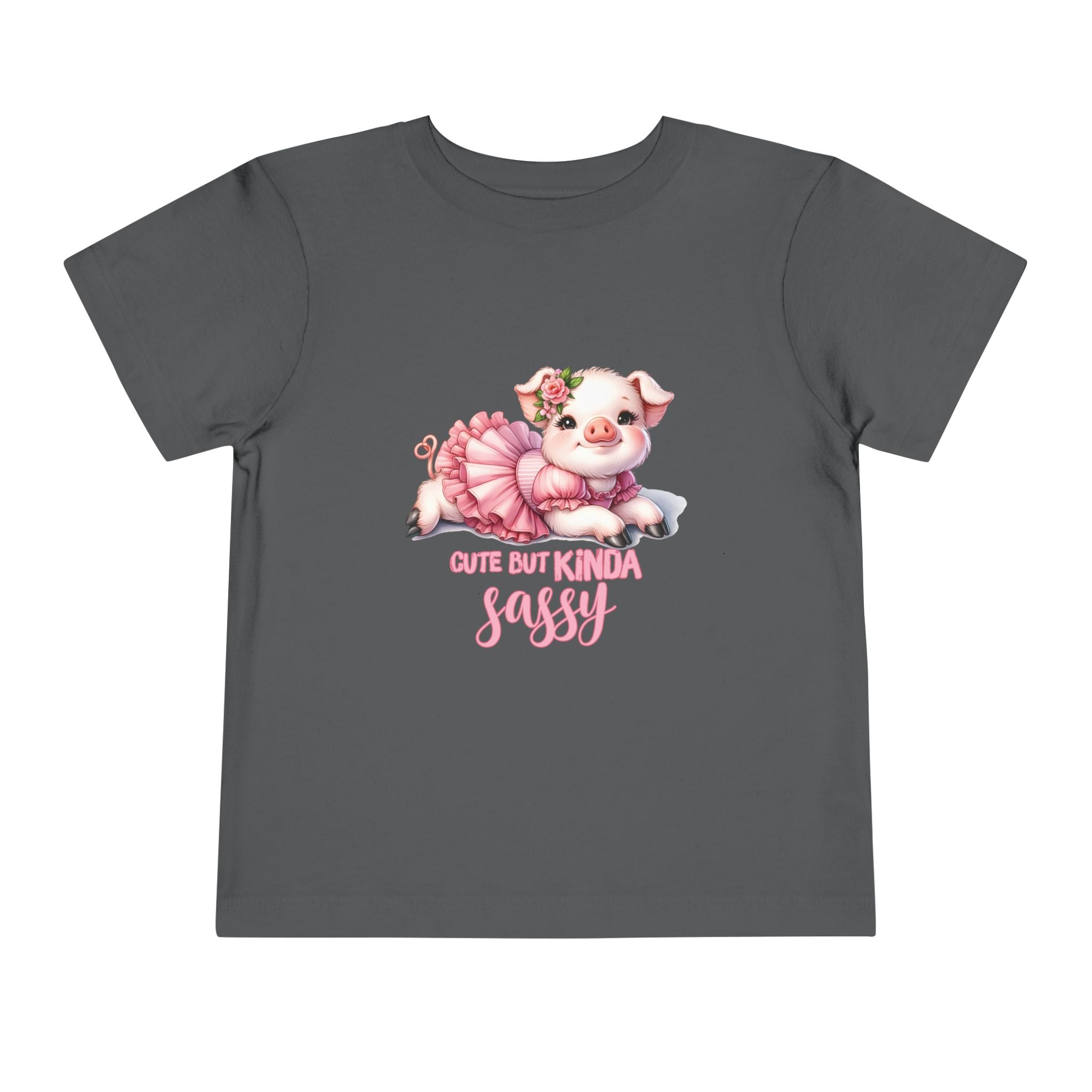 Sassy Pig Toddler Tee, Cute Kids T-Shirt, Birthday Gift, Toddler Apparel, Funny Animal Shirt, Playful Baby Tee