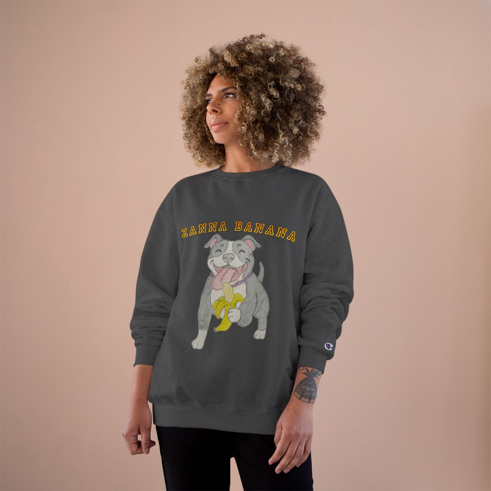 Champion Sweatshirt with Cute Dog Design, Cozy Pet Lover Gift, Funny Dog Sweatshirt, Perfect for Birthdays and Casual Wear