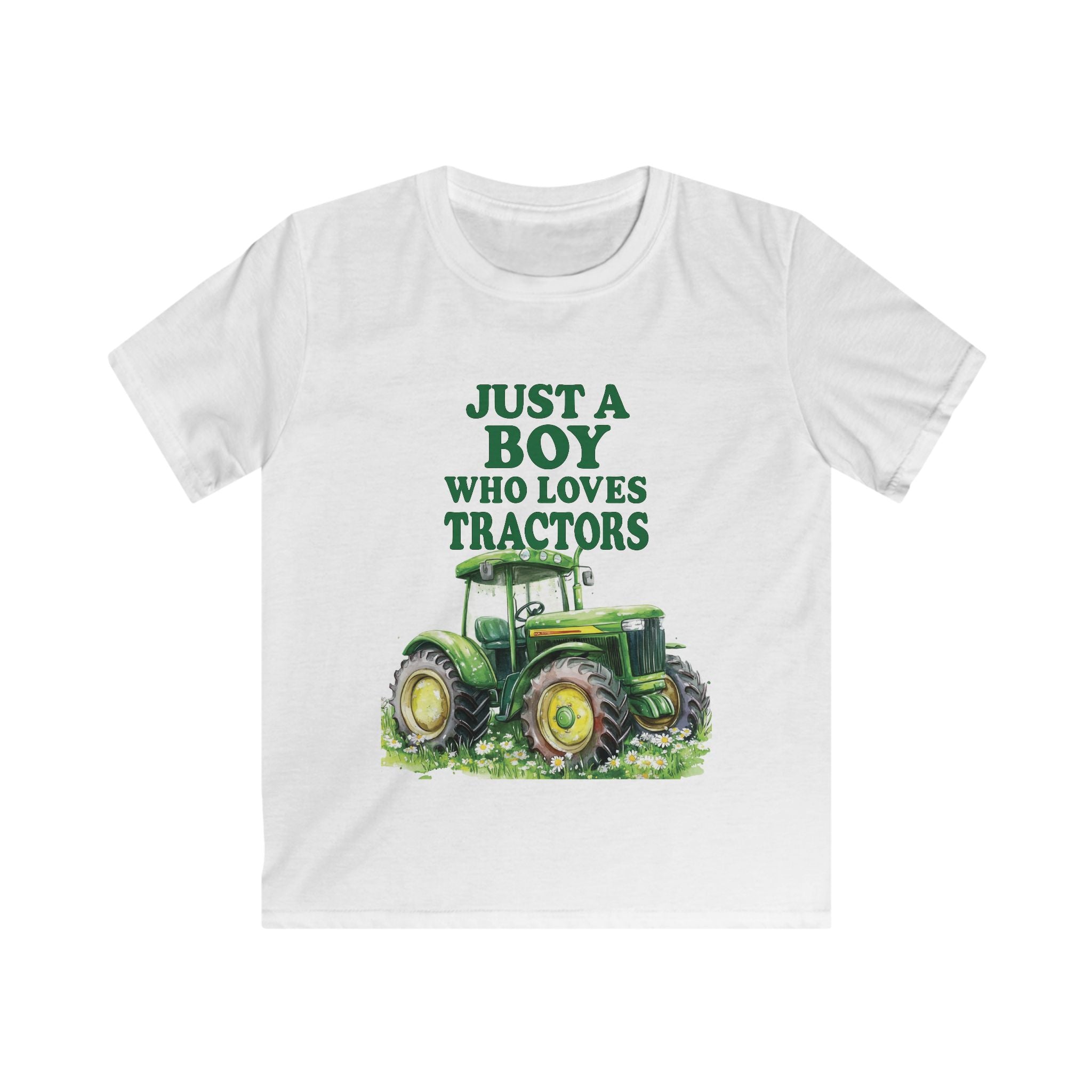 Kids Tractor Tee - Just a Boy Who Loves Tractors, Perfect for Farm Lovers, Birthday Gift, Outdoor Play, Everyday Wear