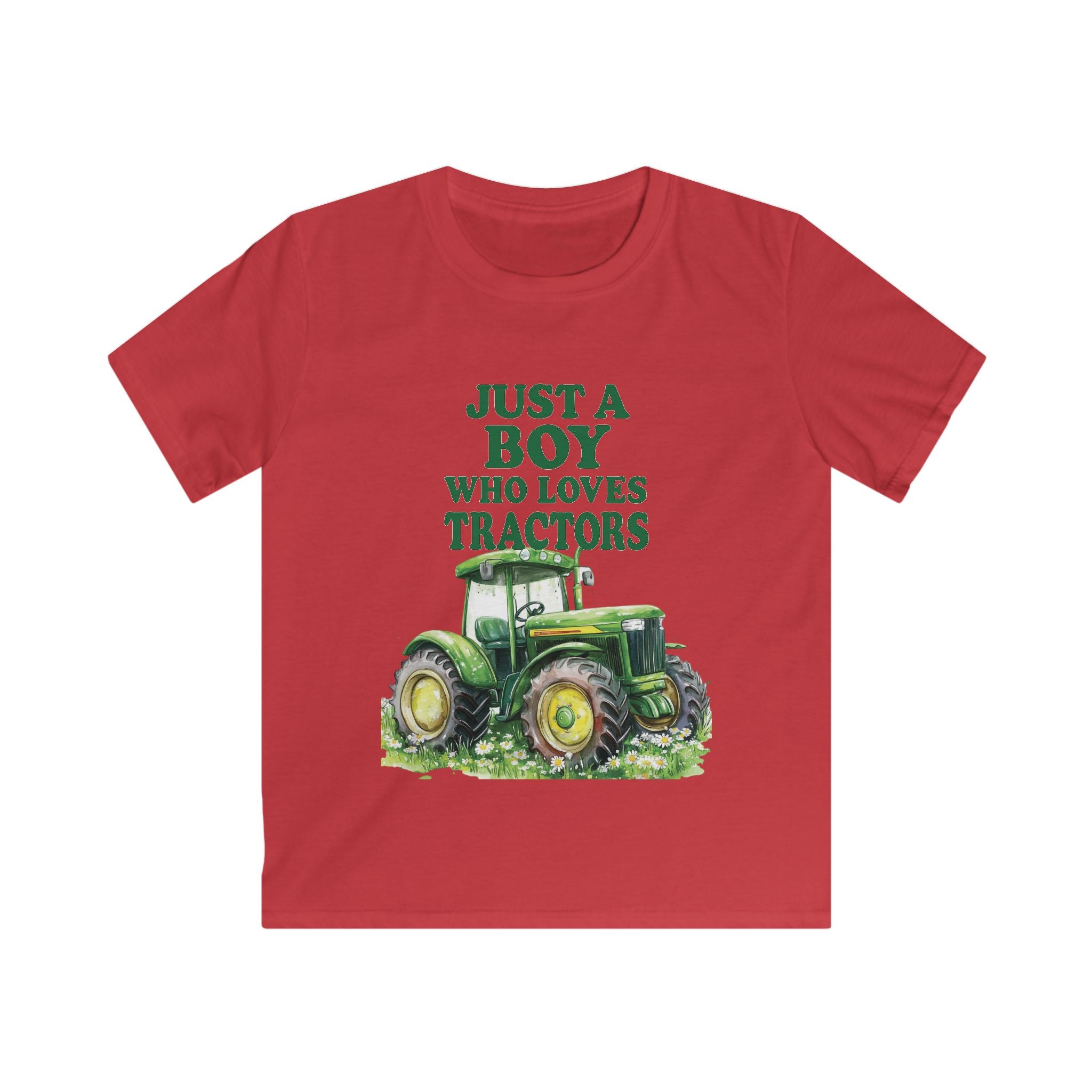Kids Tractor Tee - Just a Boy Who Loves Tractors, Perfect for Farm Lovers, Birthday Gift, Outdoor Play, Everyday Wear