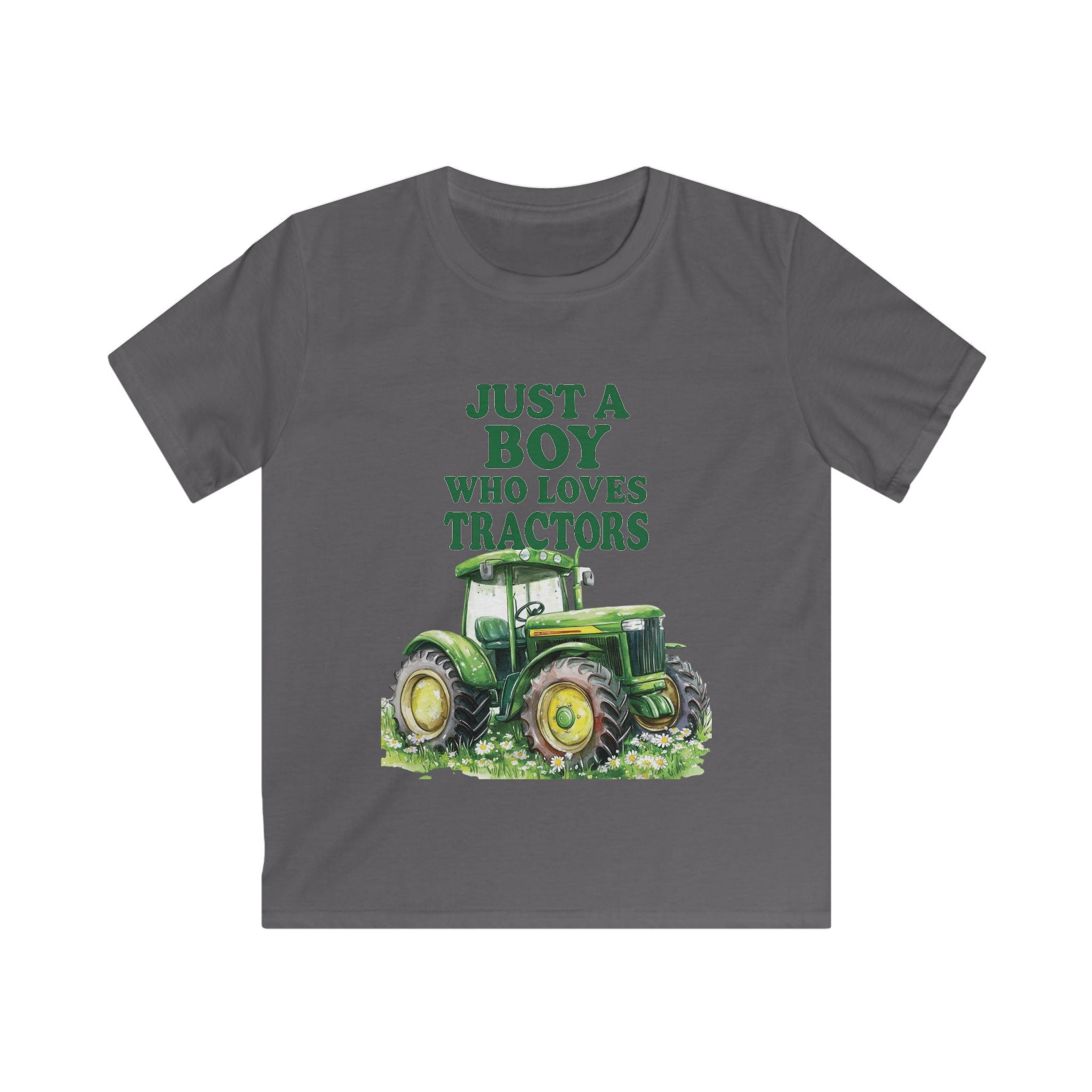 Kids Tractor Tee - Just a Boy Who Loves Tractors, Perfect for Farm Lovers, Birthday Gift, Outdoor Play, Everyday Wear