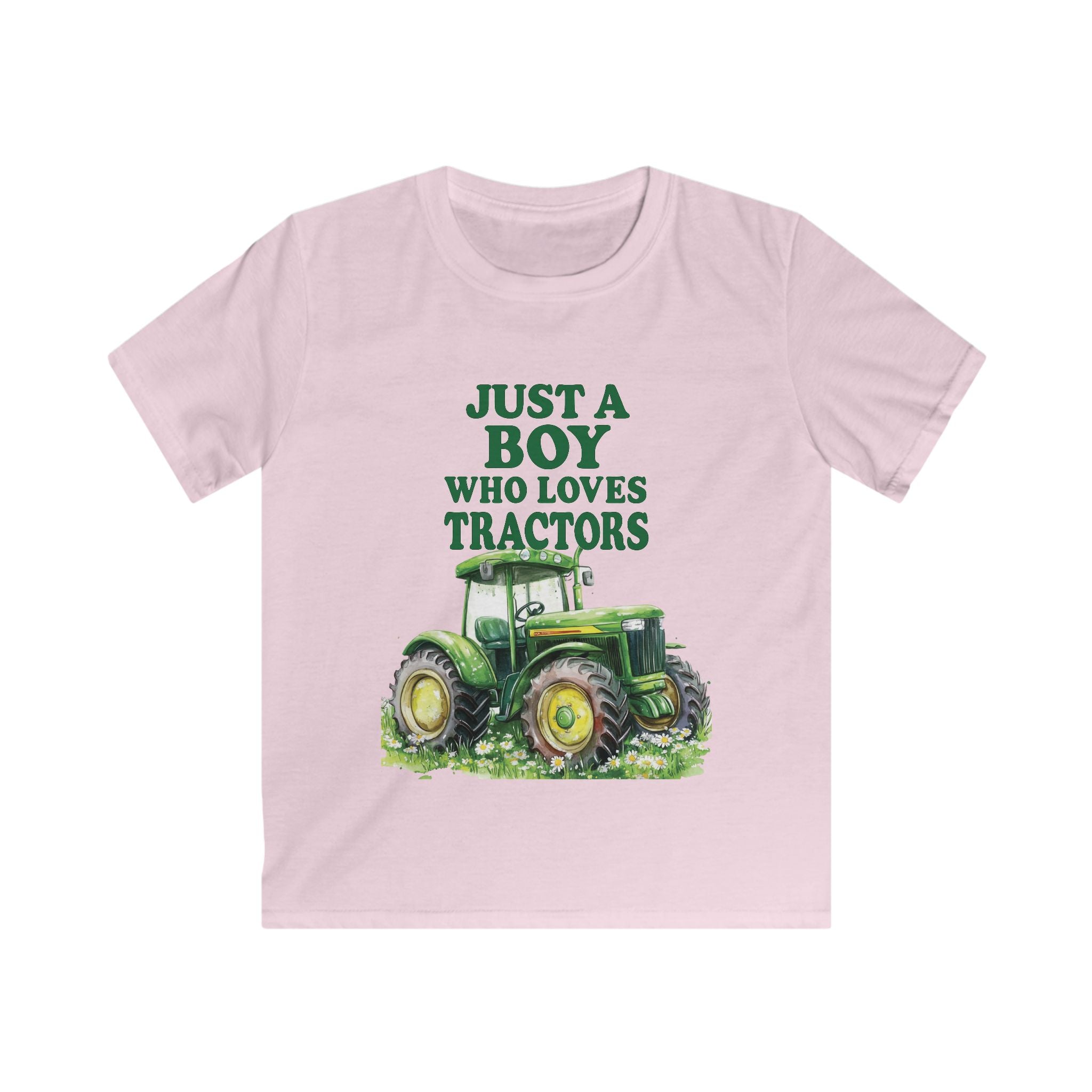 Kids Tractor Tee - Just a Boy Who Loves Tractors, Perfect for Farm Lovers, Birthday Gift, Outdoor Play, Everyday Wear
