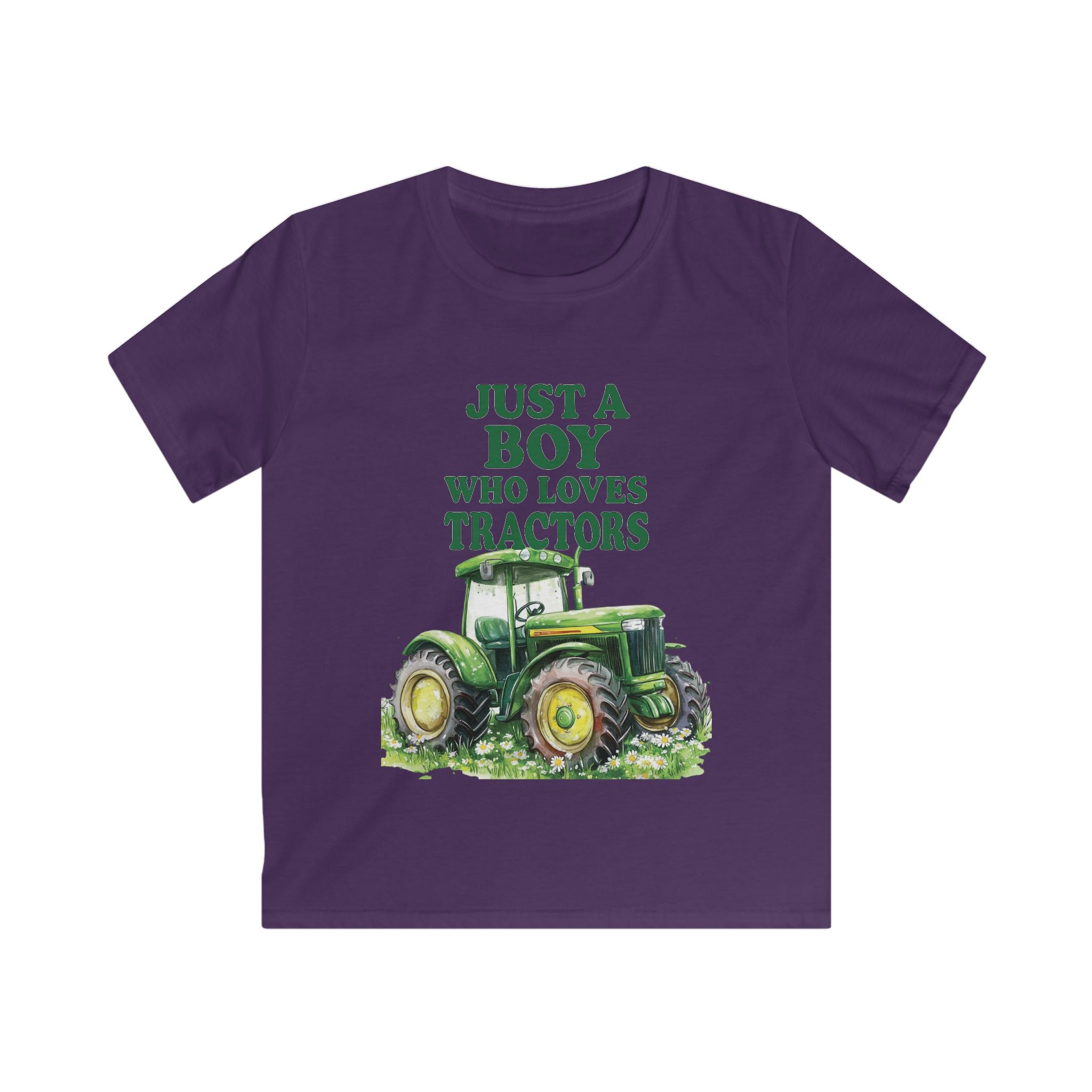 Kids Tractor Tee - Just a Boy Who Loves Tractors, Perfect for Farm Lovers, Birthday Gift, Outdoor Play, Everyday Wear