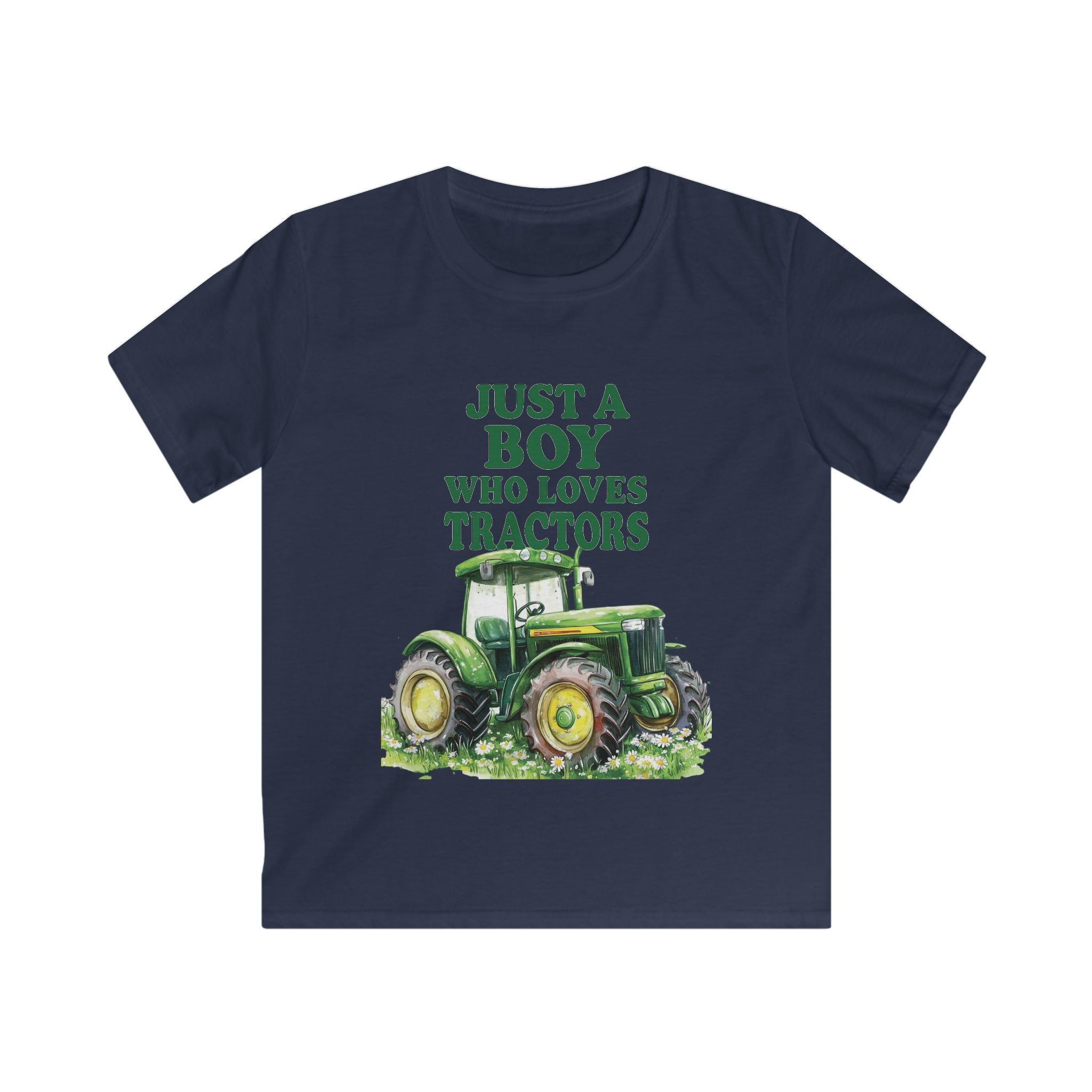 Kids Tractor Tee - Just a Boy Who Loves Tractors, Perfect for Farm Lovers, Birthday Gift, Outdoor Play, Everyday Wear