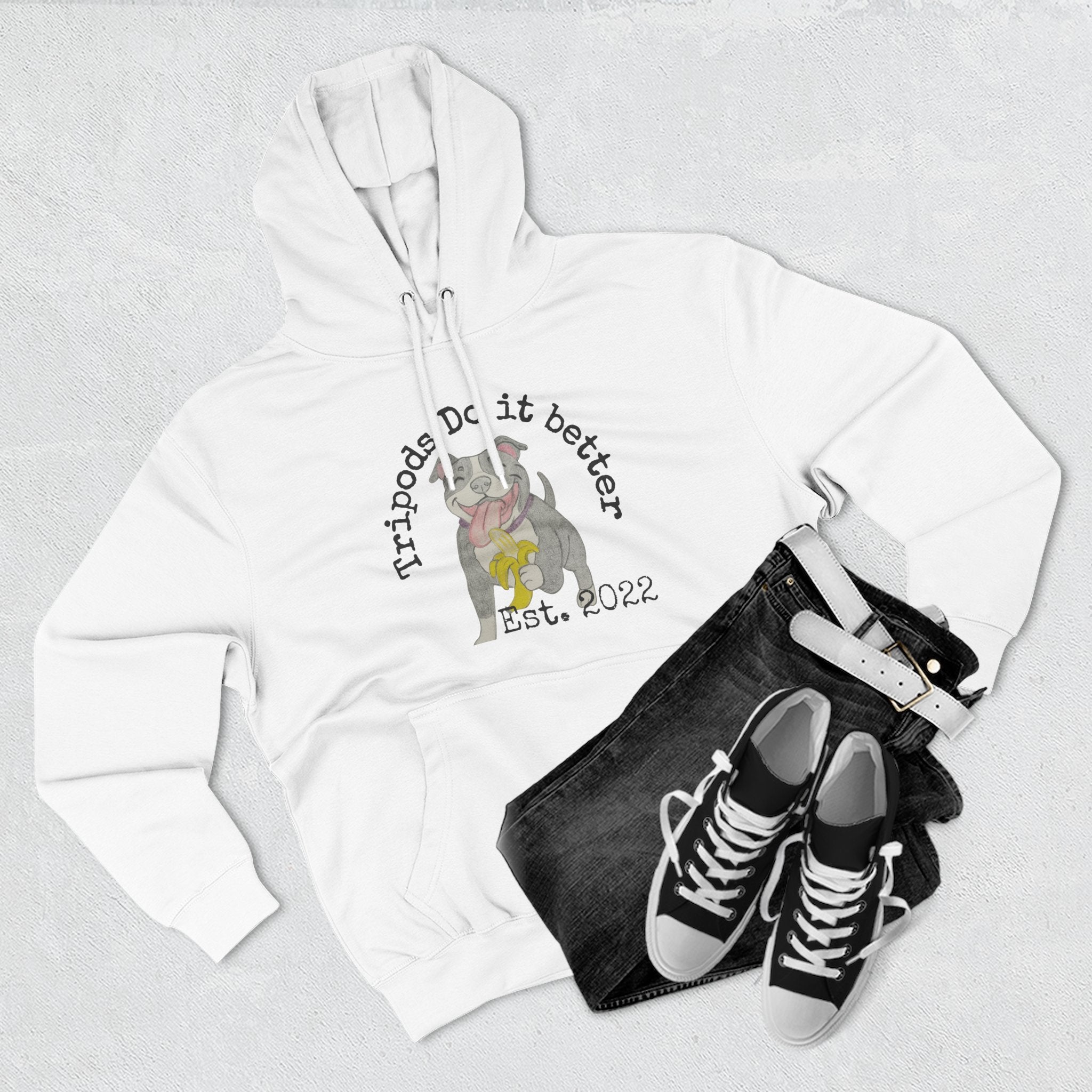 Three-Panel Fleece Hoodie - Perfect Gift for Animal Lovers, Cozy Comfort for Any Occasion, Celebrating Pets, Unique Pet Tribute [...]