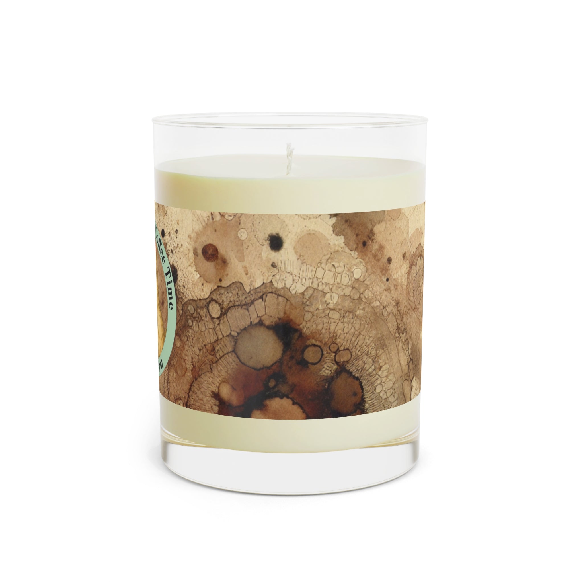 Coffee Time Scented Candle - Full Glass, 11oz, Relaxing Gift for Coffee Lovers, Home Decor, Aromatherapy, Warm Ambiance