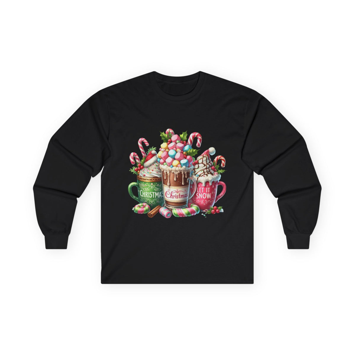 Christmas Hot Chocolate Long Sleeve Tee, Cozy Winter Shirt, Holiday Gift, Seasonal Apparel, Festive Tee, Winter Celebrations, Unisex [...]