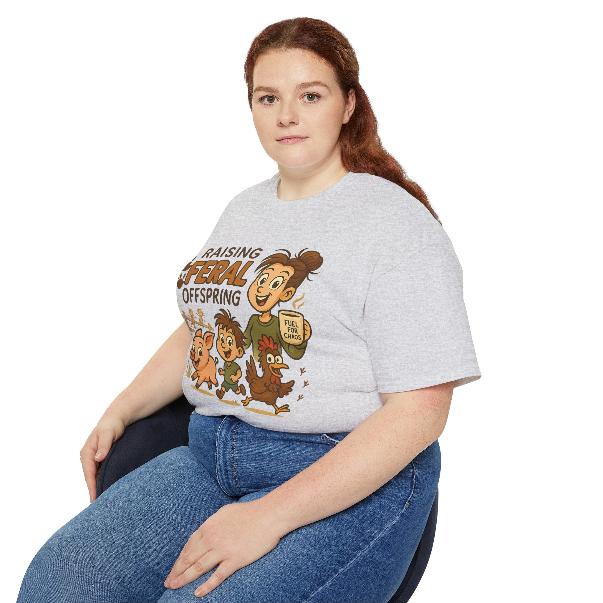 Feral Offspring Tee, Fun Unisex Shirt, Cute Animal Gift, Eco-Friendly Cotton T-Shirt, Perfect for Parents and Kids, Casual Wear