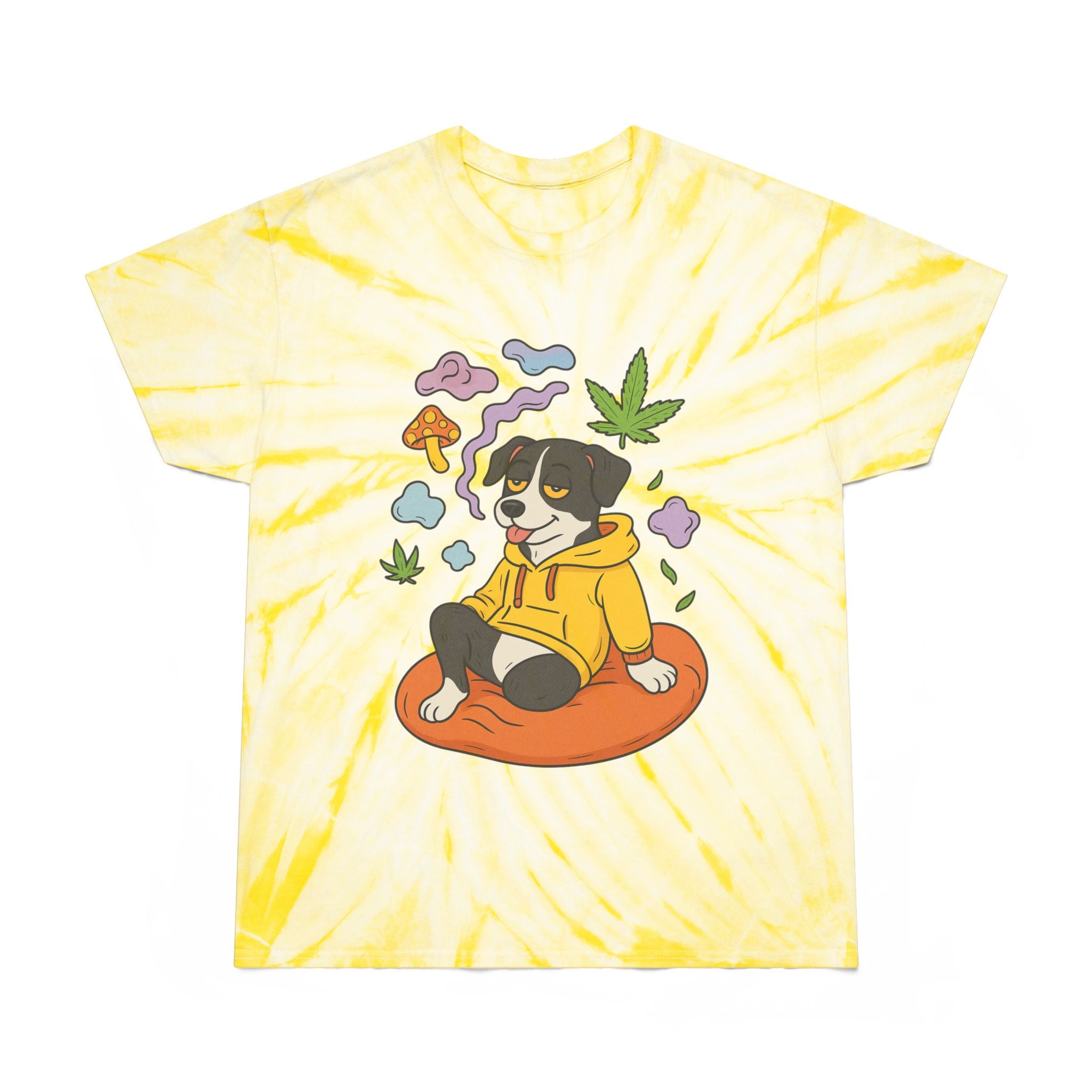 Chill Tie-Dye Tee, Cozy Fun Shirt, Summer Vibes Tee, Casual Streetwear, Unique Graphic Tee, Perfect Gift for Dog Lovers