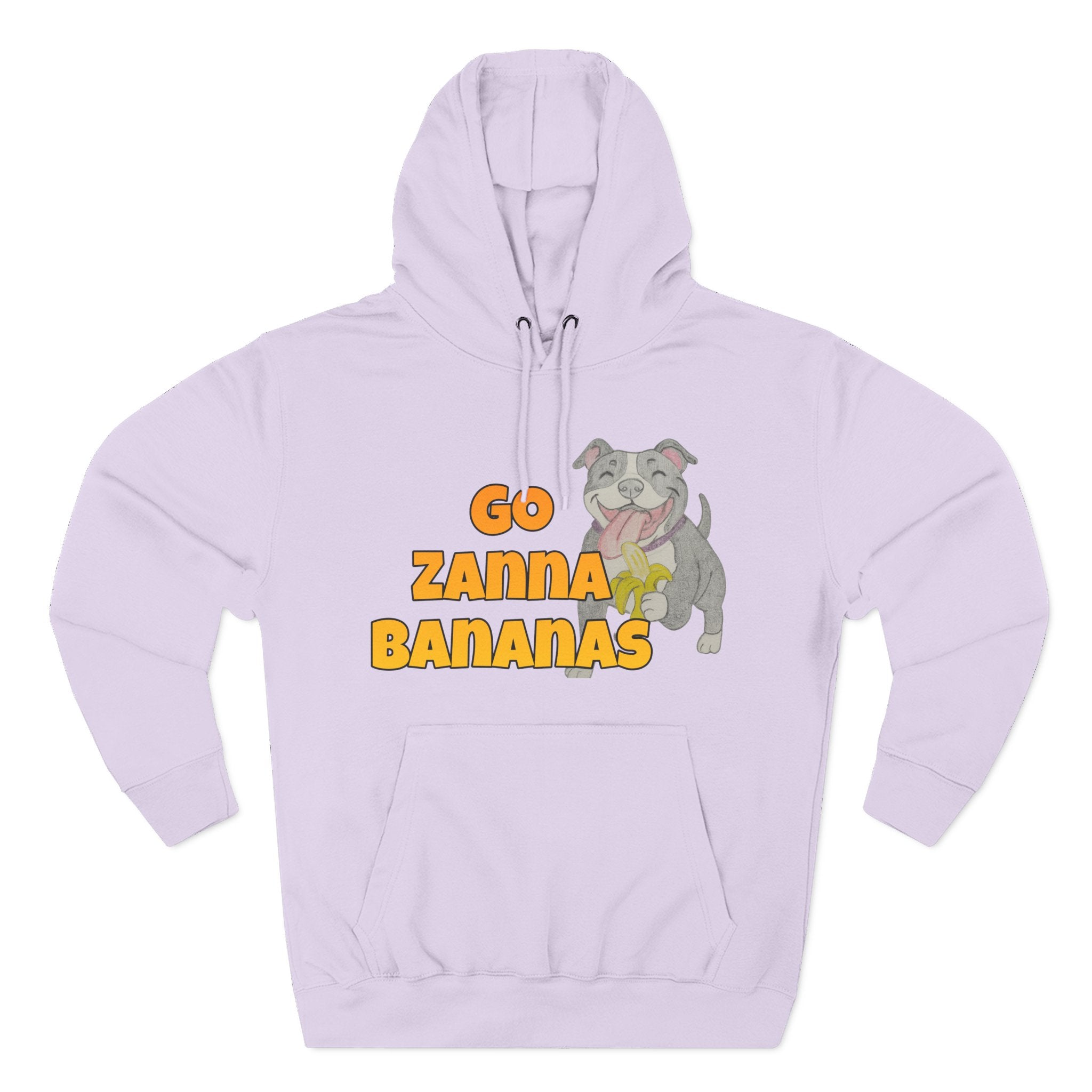 Go Zanna Bananas Fleece Hoodie, Funny Pet Lover Gift, Cozy Sweatshirt for Dog Owners, Perfect for Casual Wear, Great for Birthdays
