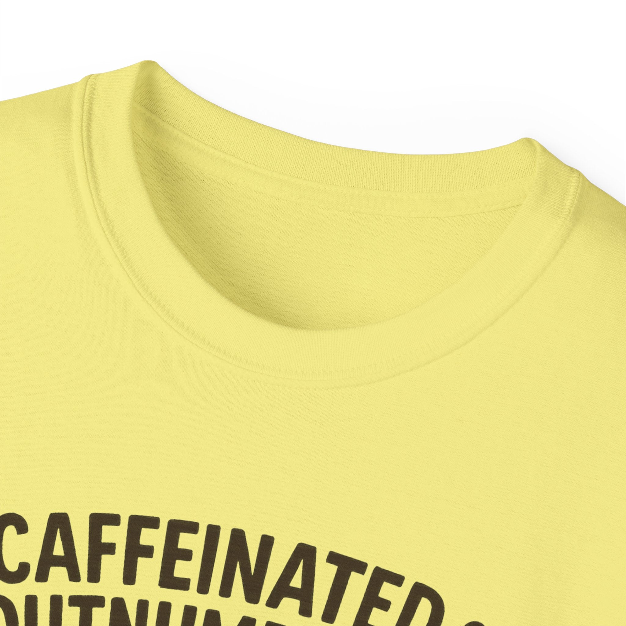 Caffeinated & Outnumbered Tee, Mom Life Shirt, Funny Parenting Tee, Gifts for Moms, Family Humor T-Shirt, Cute Kids Design