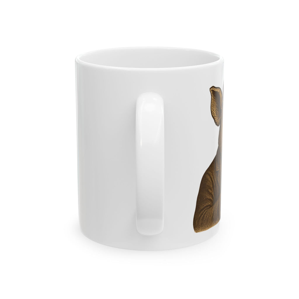 Pig holding coffee 11 oz