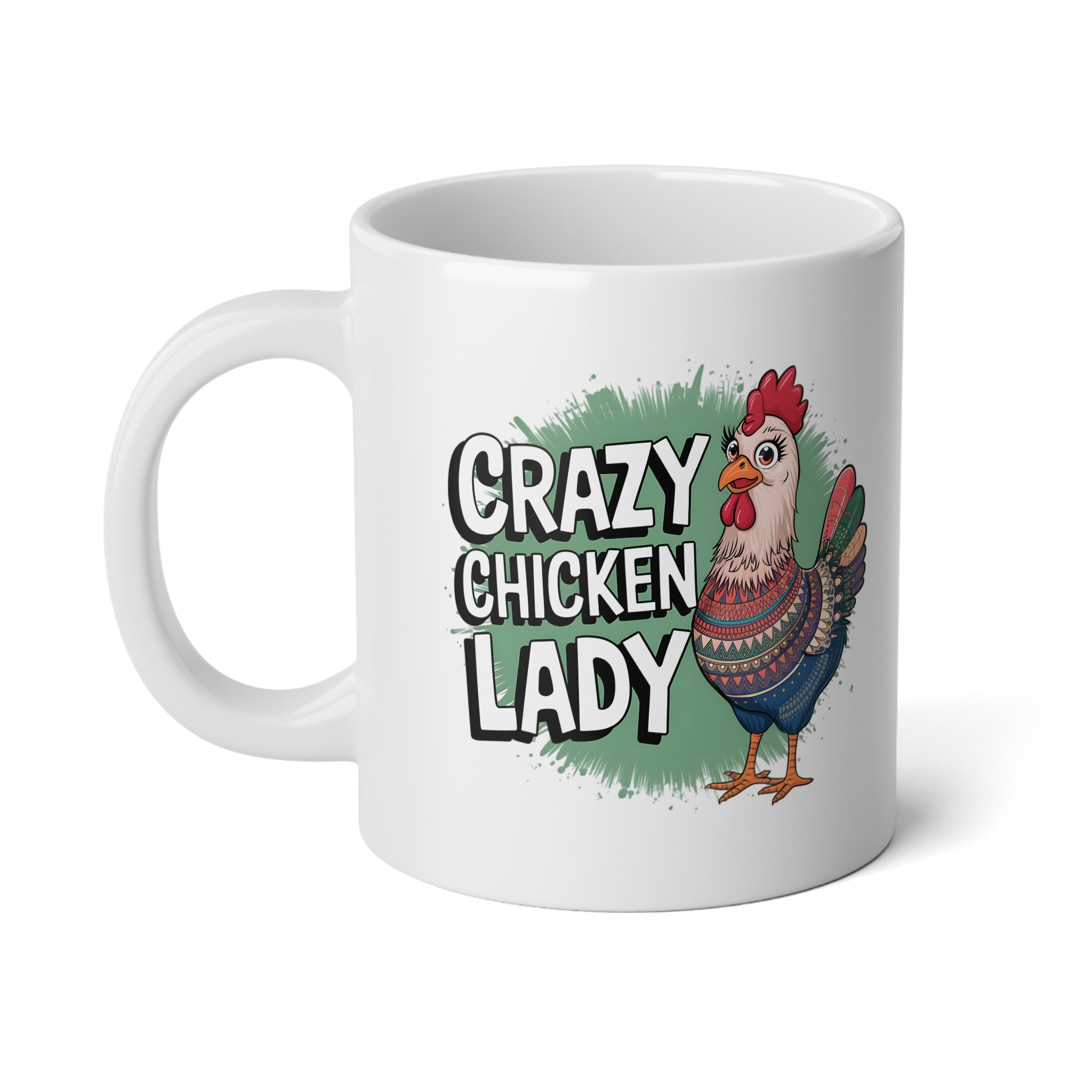 Crazy Chicken lady Jumbo Mug, 20oz - Cute Chicken Lover Gift, Farmhouse Kitchen Decor, Funny Coffee Cup, Quirky Bird Mug, Perfect for [...]