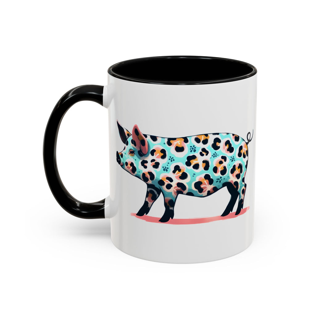 Playful Leopard Print Accent Coffee Mug | Unique Gift for Animal Lovers, Kitchen Decor, Tea Lovers, Birthday Present, Personalized Mug